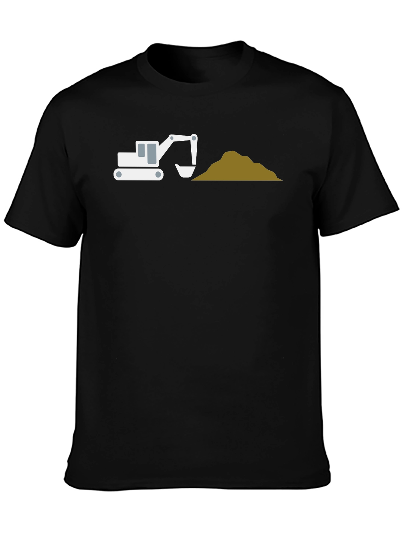 Black Excavator Graphic Tee - Black Cotton Blend view 3