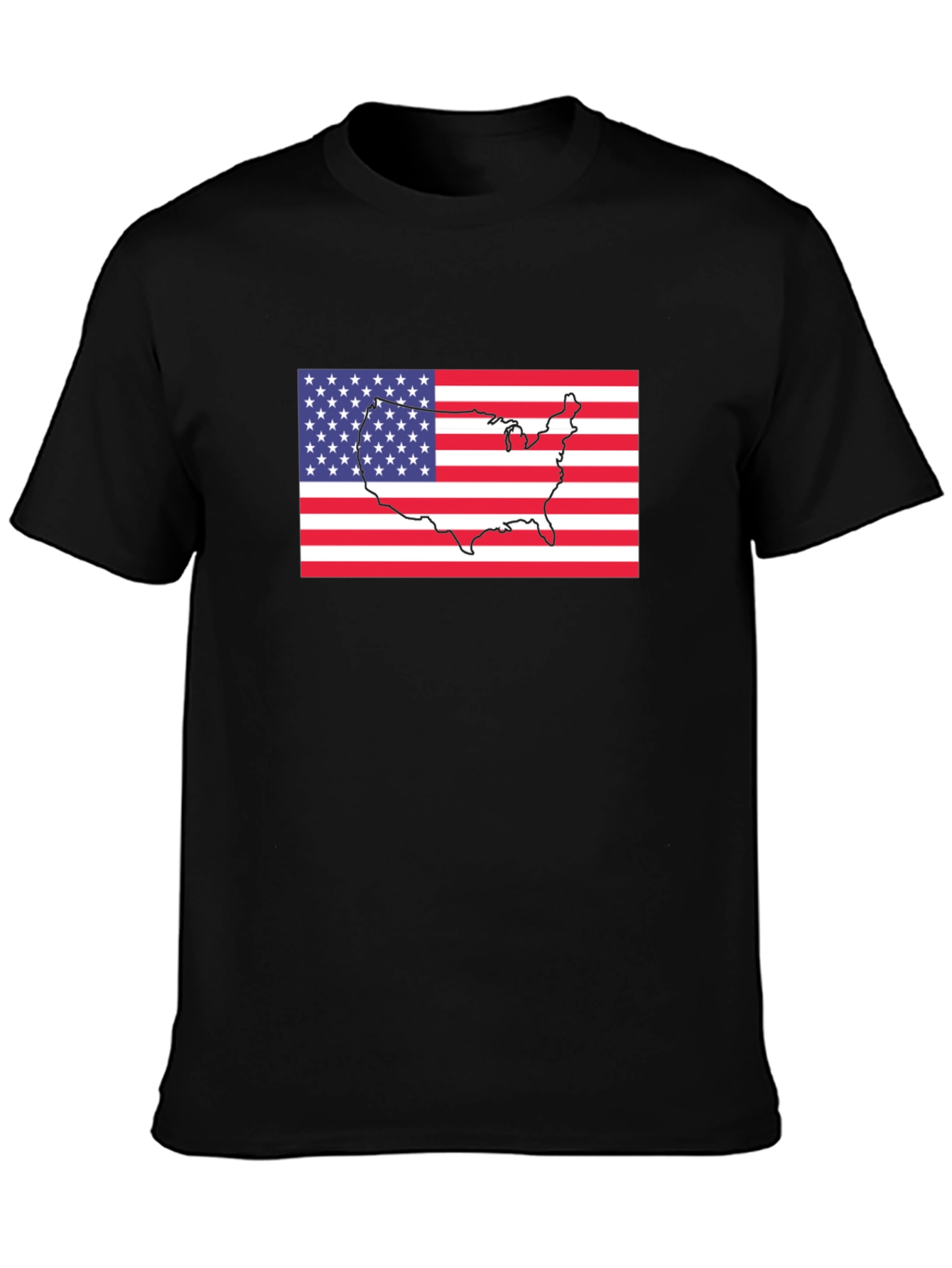 USA Flag Outline T-Shirt - 3