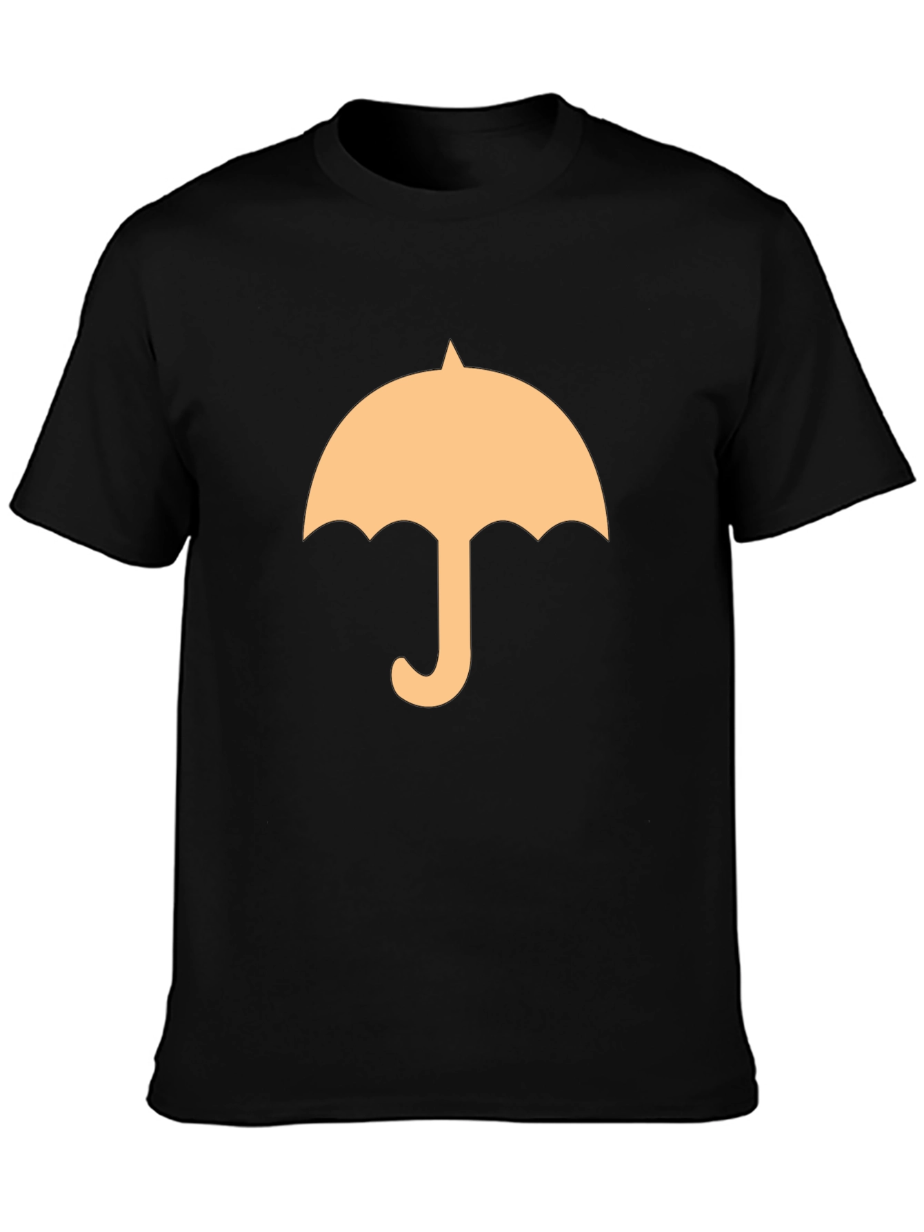 Black Umbrella Graphic Tee - Stylish Black Cotton T-Shirt view 3