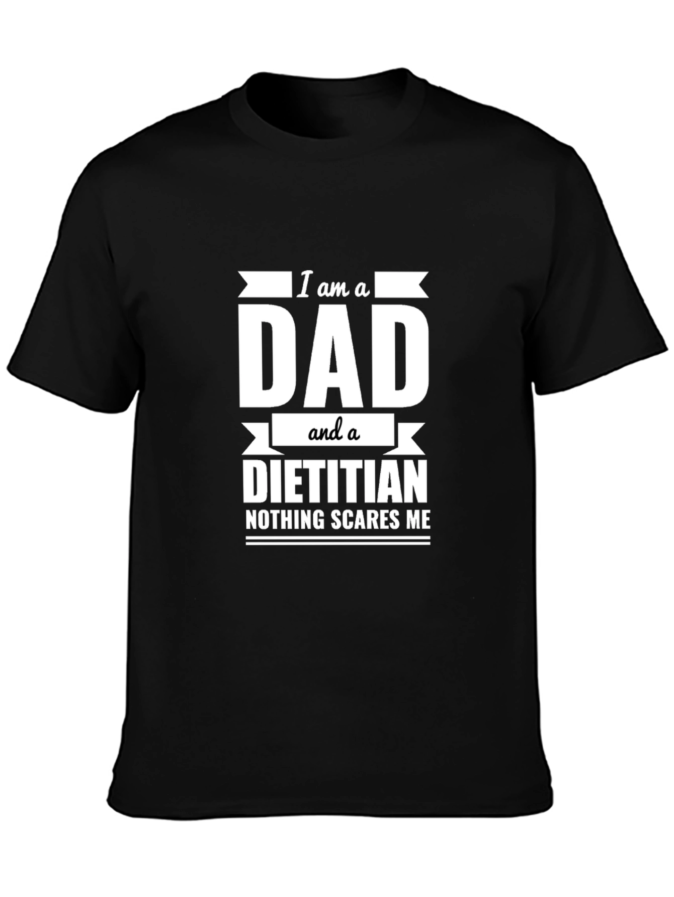 Black Dad Dietitian Funny T-Shirt view 3