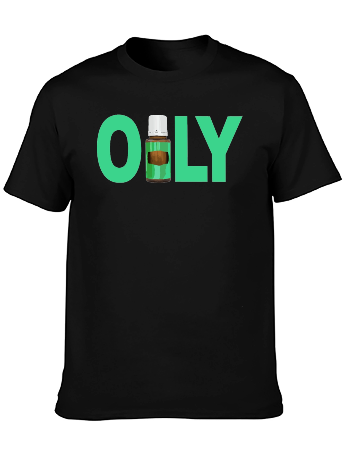 Black Oily Essential Oil T-Shirt view 3