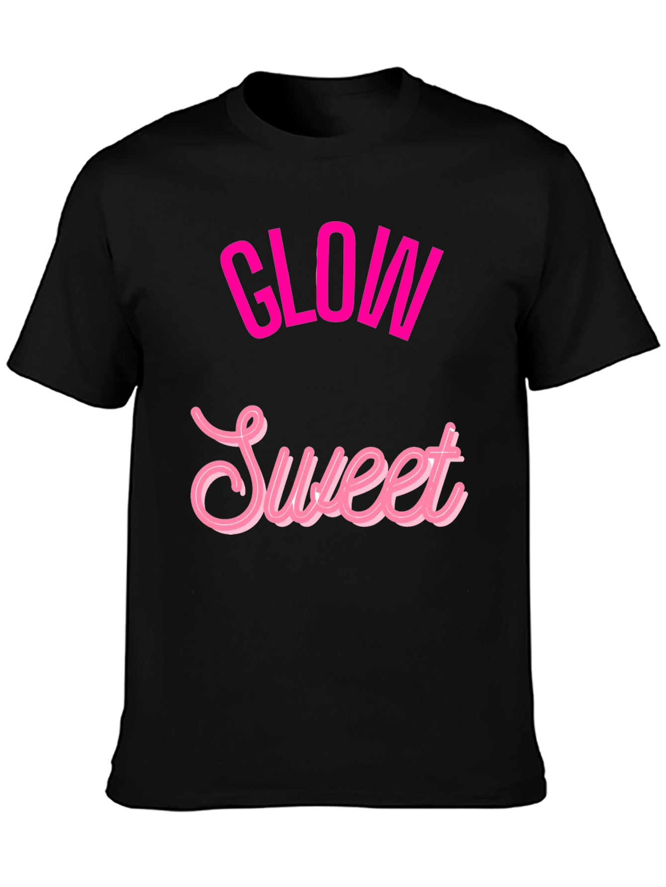 Black Glow Sweet Graphic Tee - Trendy Casual T-Shirt view 3