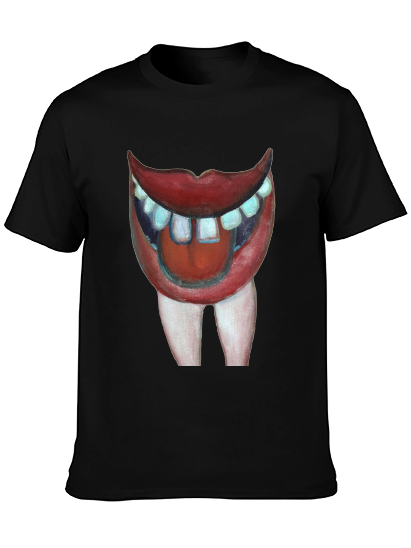 Black Funny Mouth T-Shirt view 3