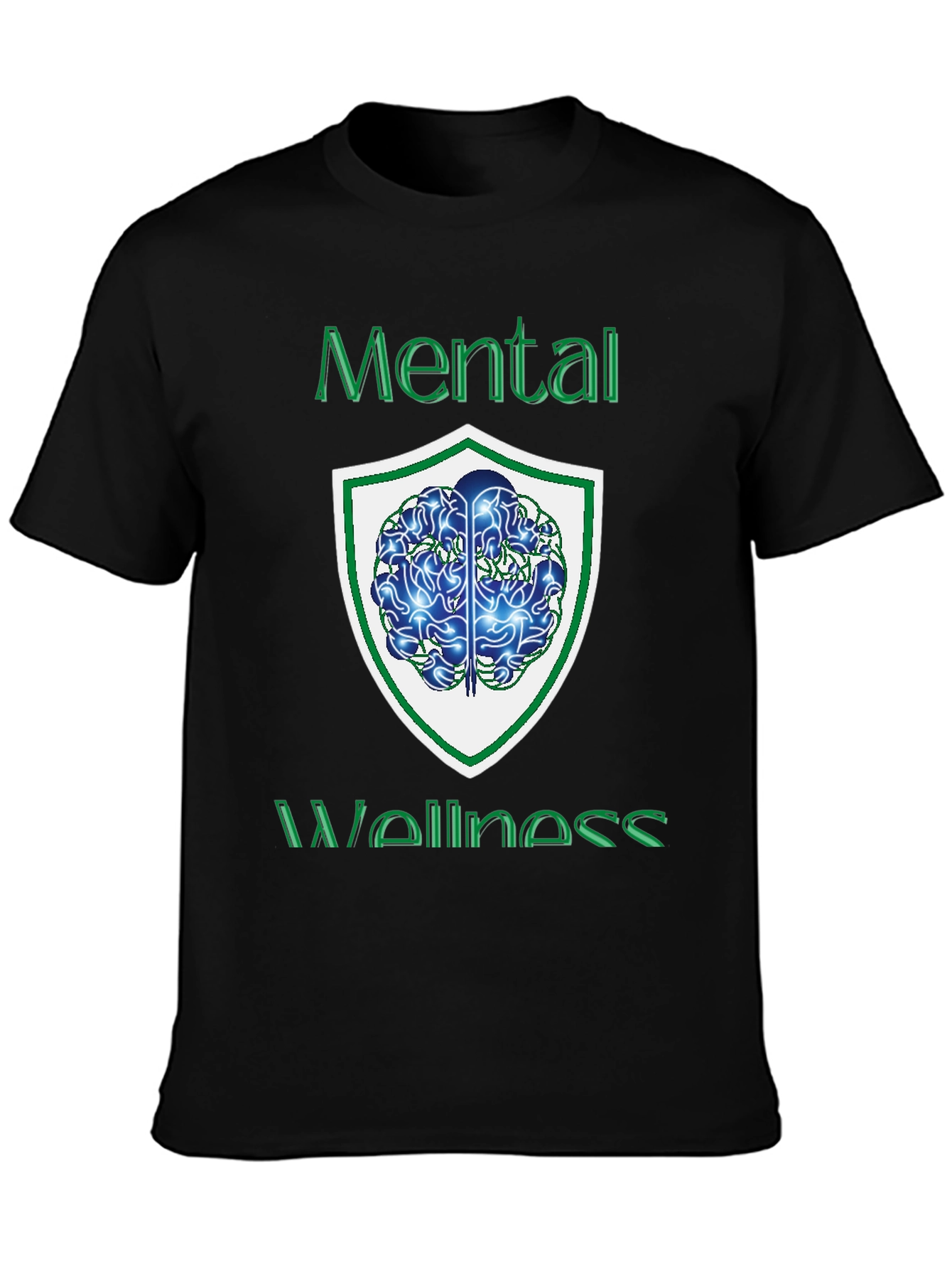 Black Mental Wellness Graphic Tee - Black view 3