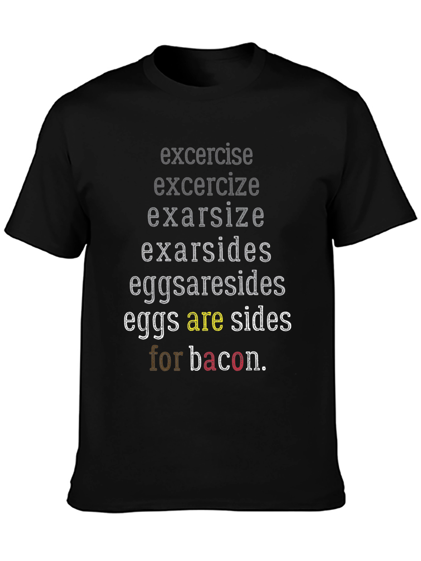 Black Eggs are Sides for Bacon T-Shirt view 3