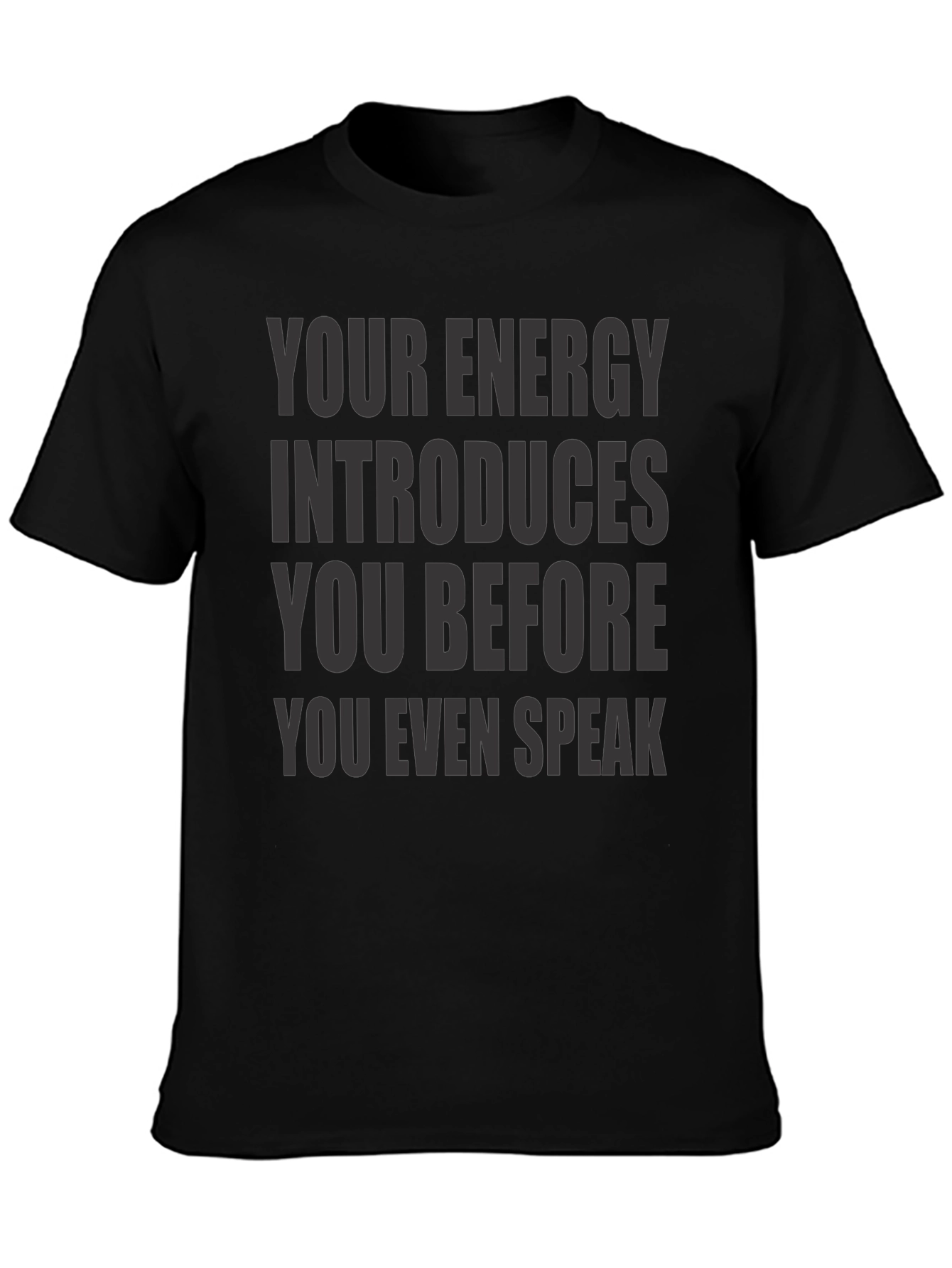 Black Energy Intro T-Shirt - Black Crew Neck Tee view 3