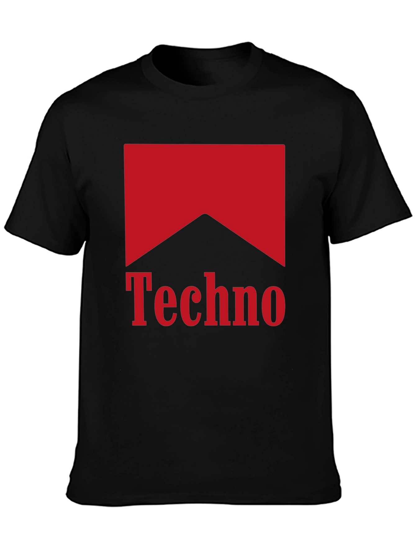 Black Techno Marlboro Style T-Shirt view 3