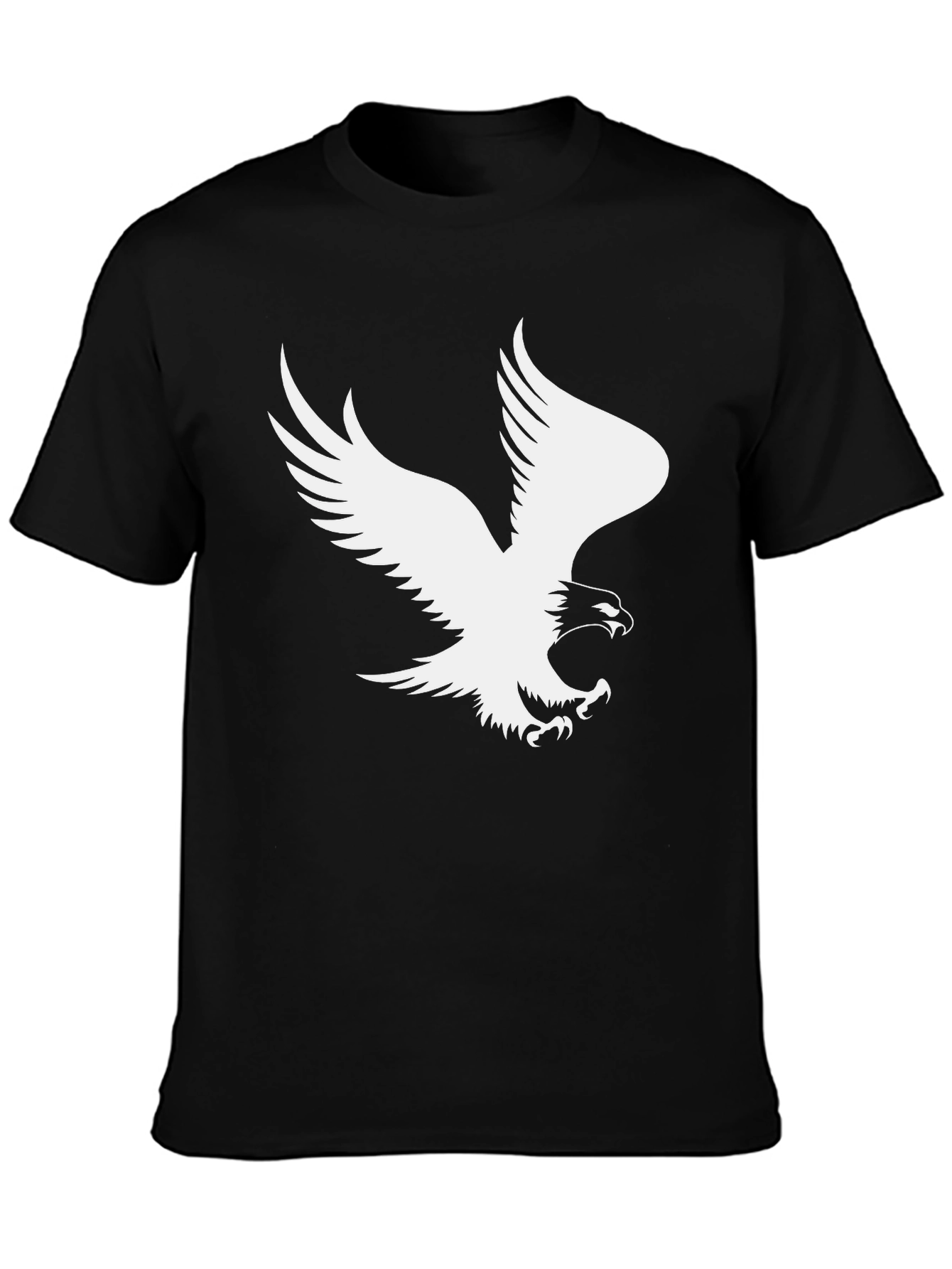 Black Eagle Graphic Print Black T-Shirt view 3
