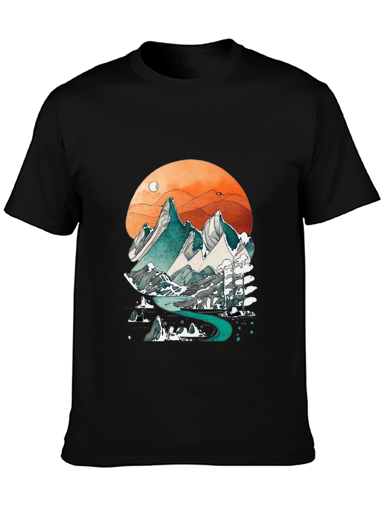 Mountain Graphic Print Men's Tee - 3