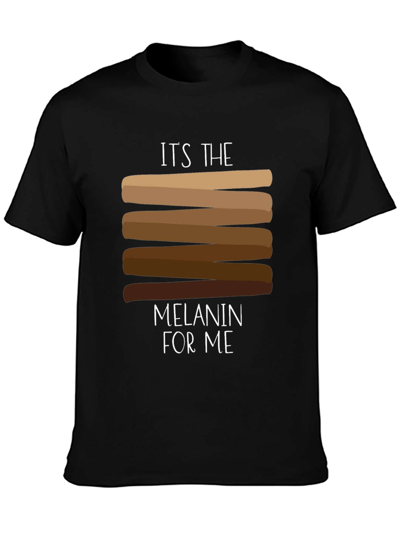 Black It's the Melanin for Me Graphic T-Shirt view 3