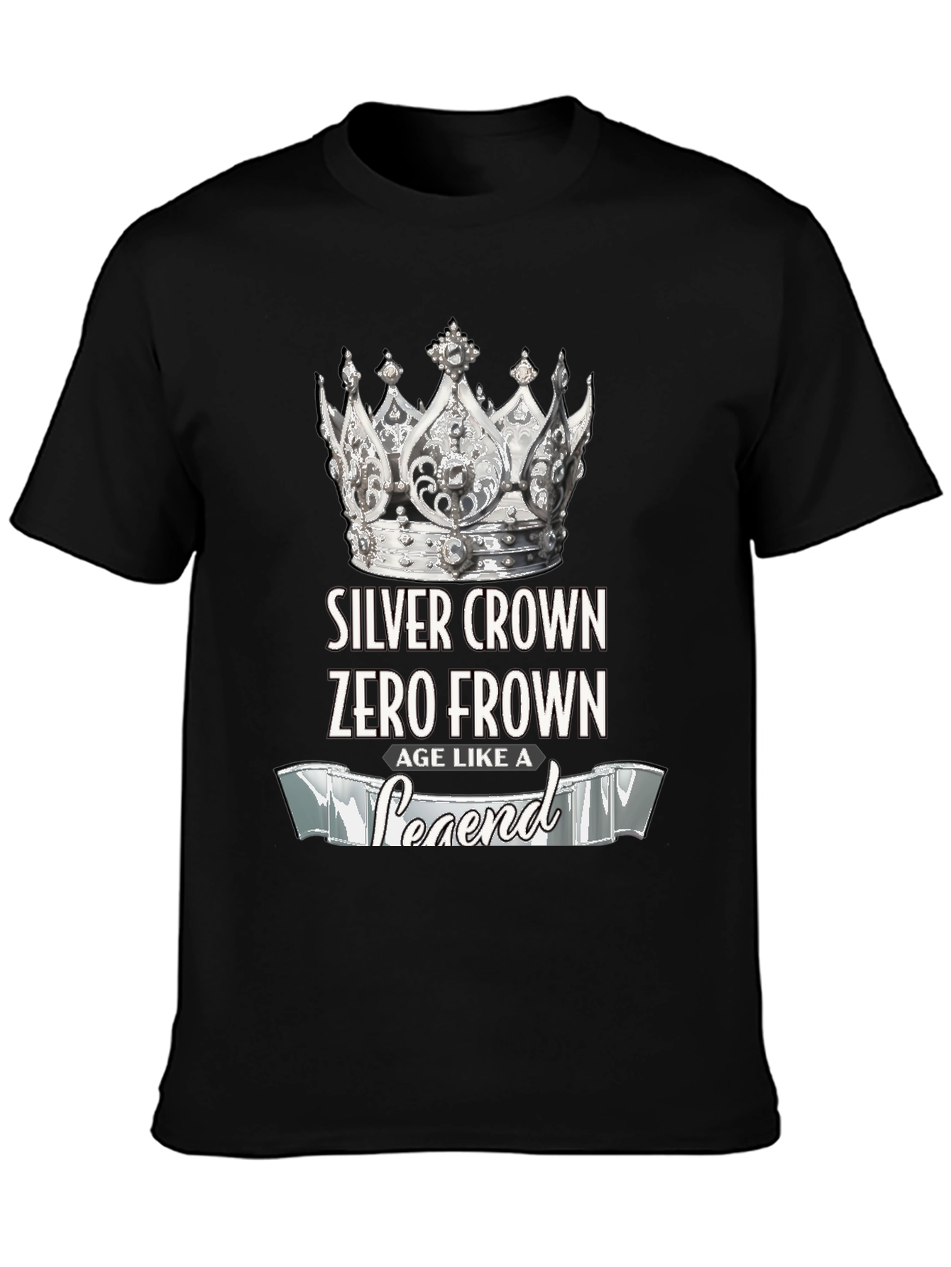 Black Silver Crown Legend Tee view 3