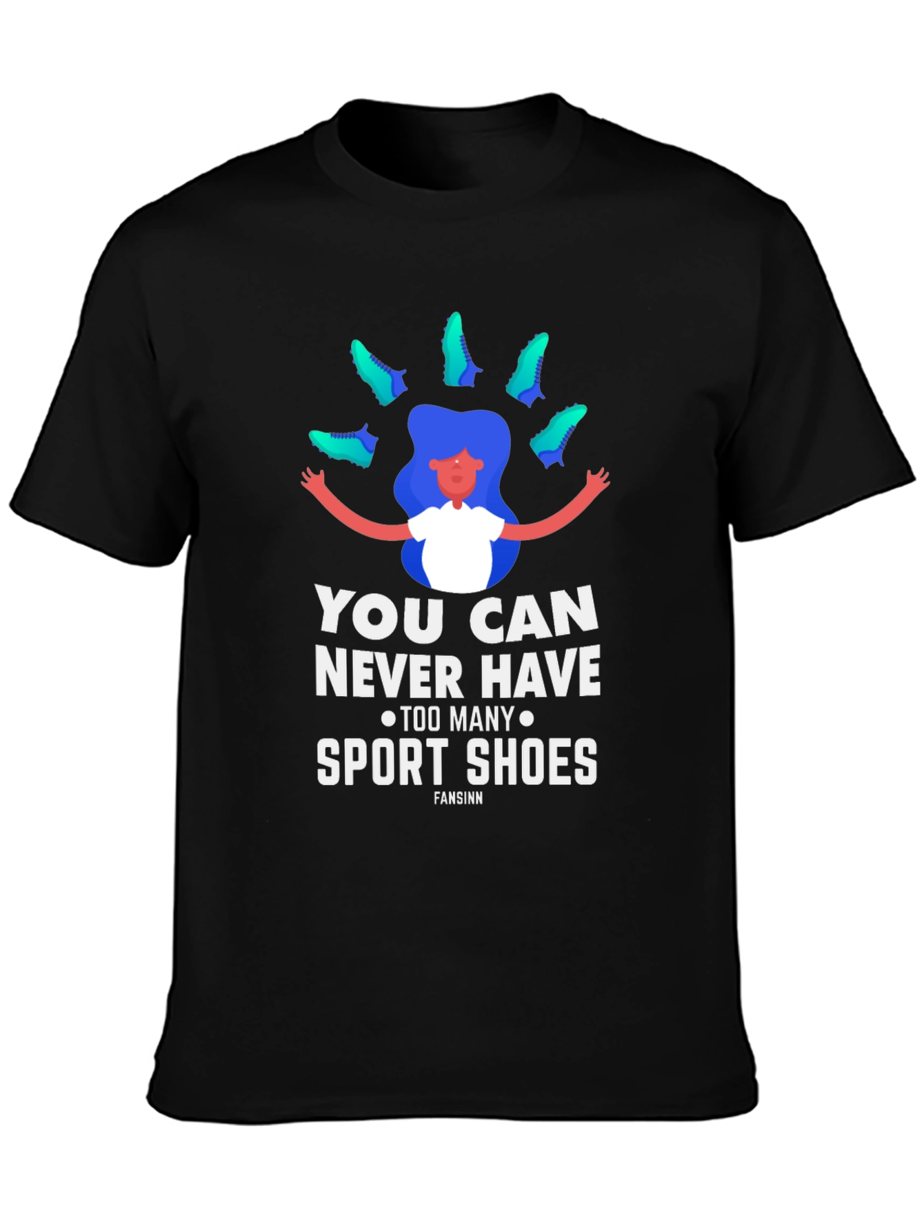 Black Sport Shoes Lover Graphic Tee view 3