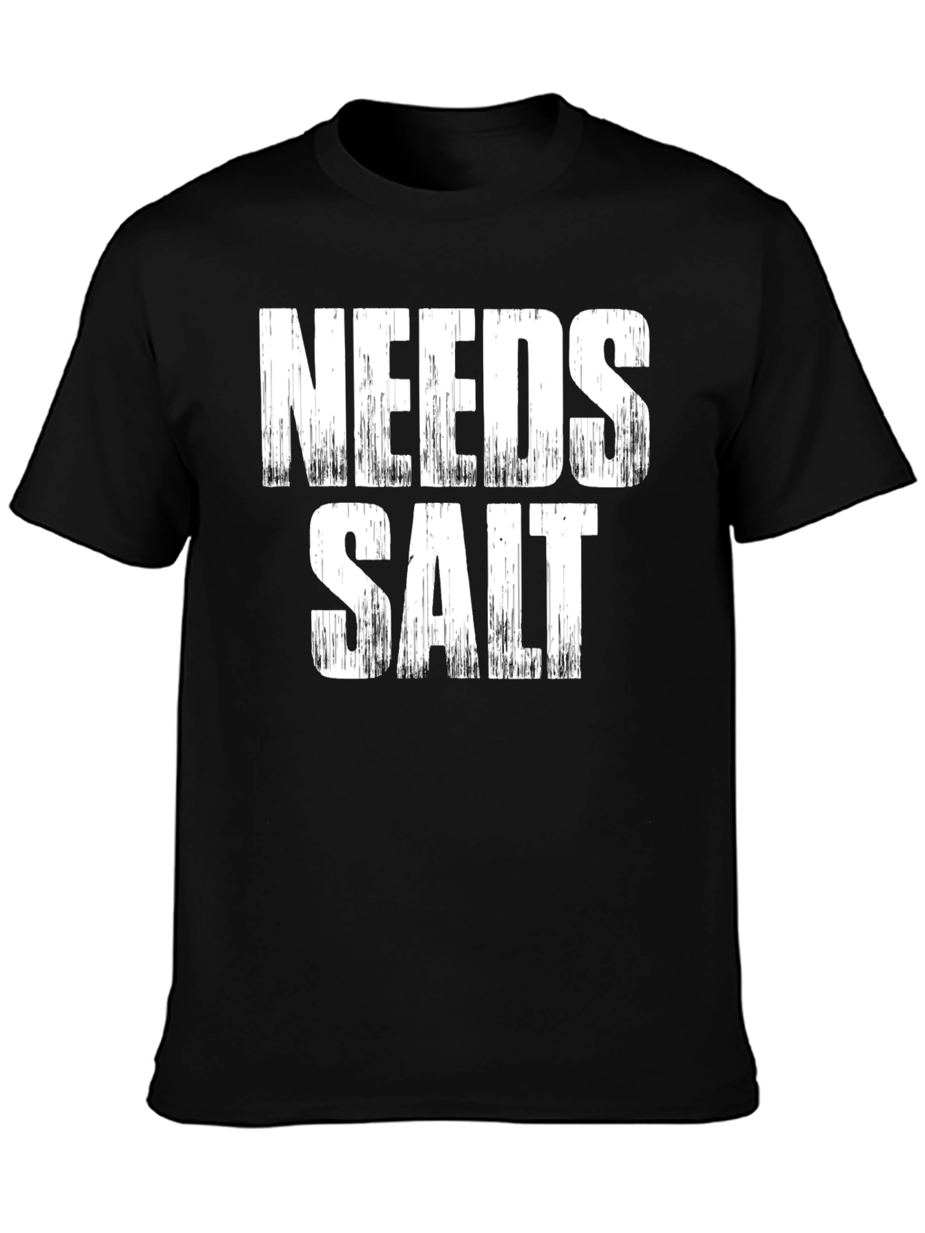 Black Needs Salt Graphic Tee - Funny Foodie T-Shirt view 3