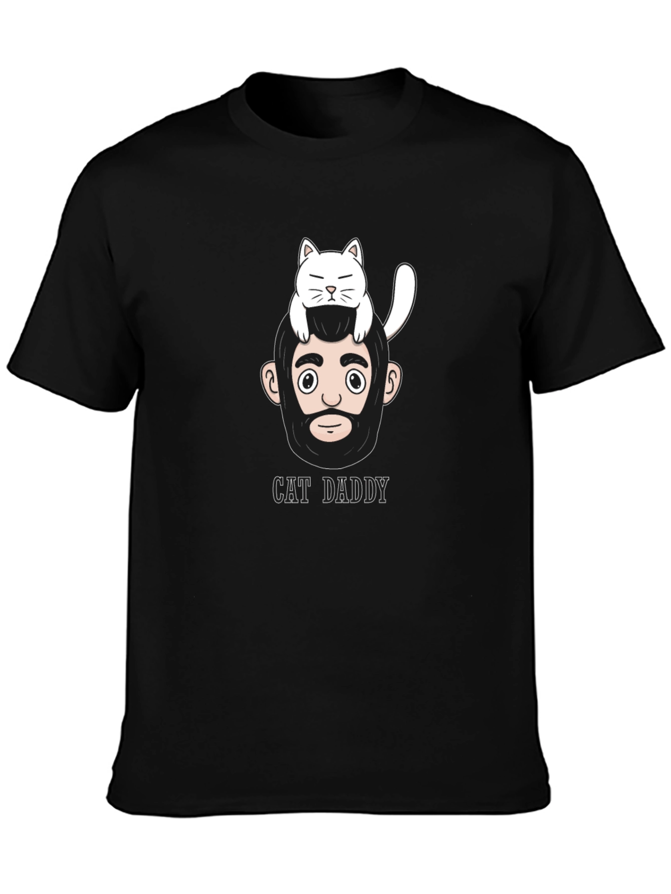 Black Cat Daddy Graphic T-Shirt - Men's Casual Wear view 3