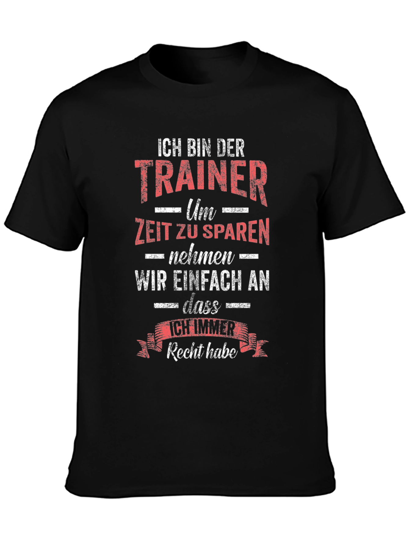Black Ich Bin Der Trainer T-Shirt view 3