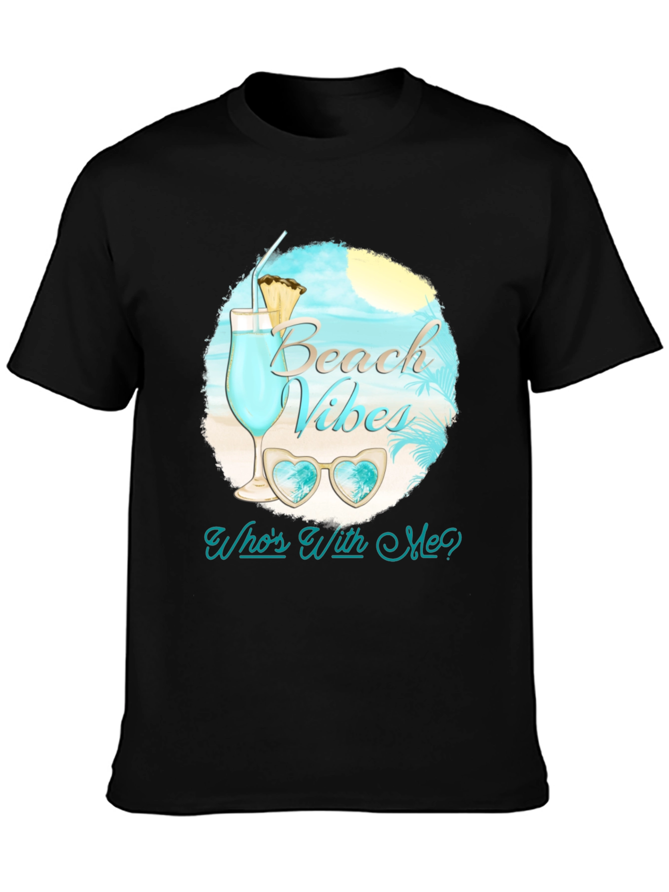 Black Beach Vibes Graphic Tee - Summer Ready! view 3