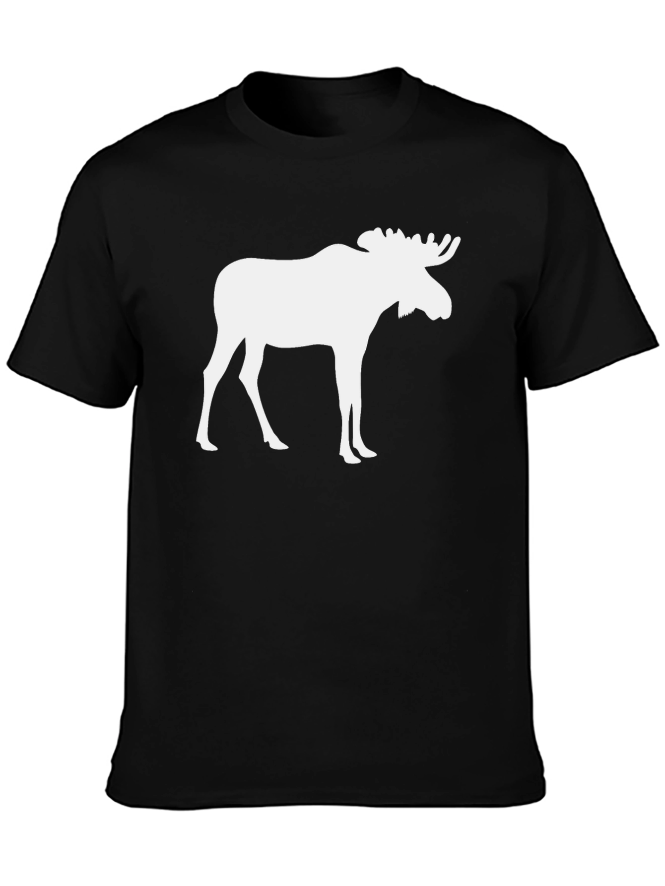Black Moose Silhouette Graphic T-Shirt view 3