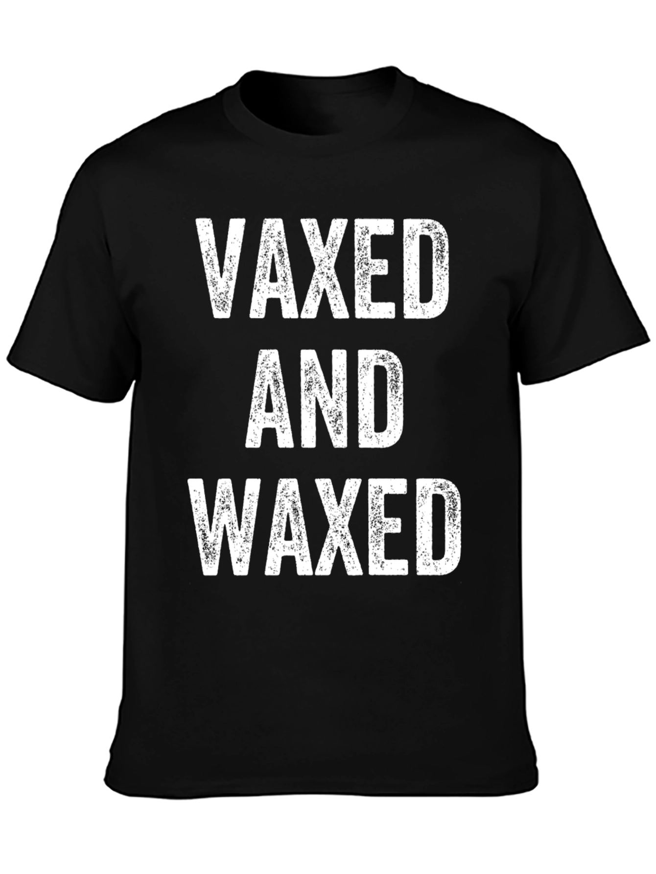 Black Vaxed and Waxed Graphic Tee - Black view 3