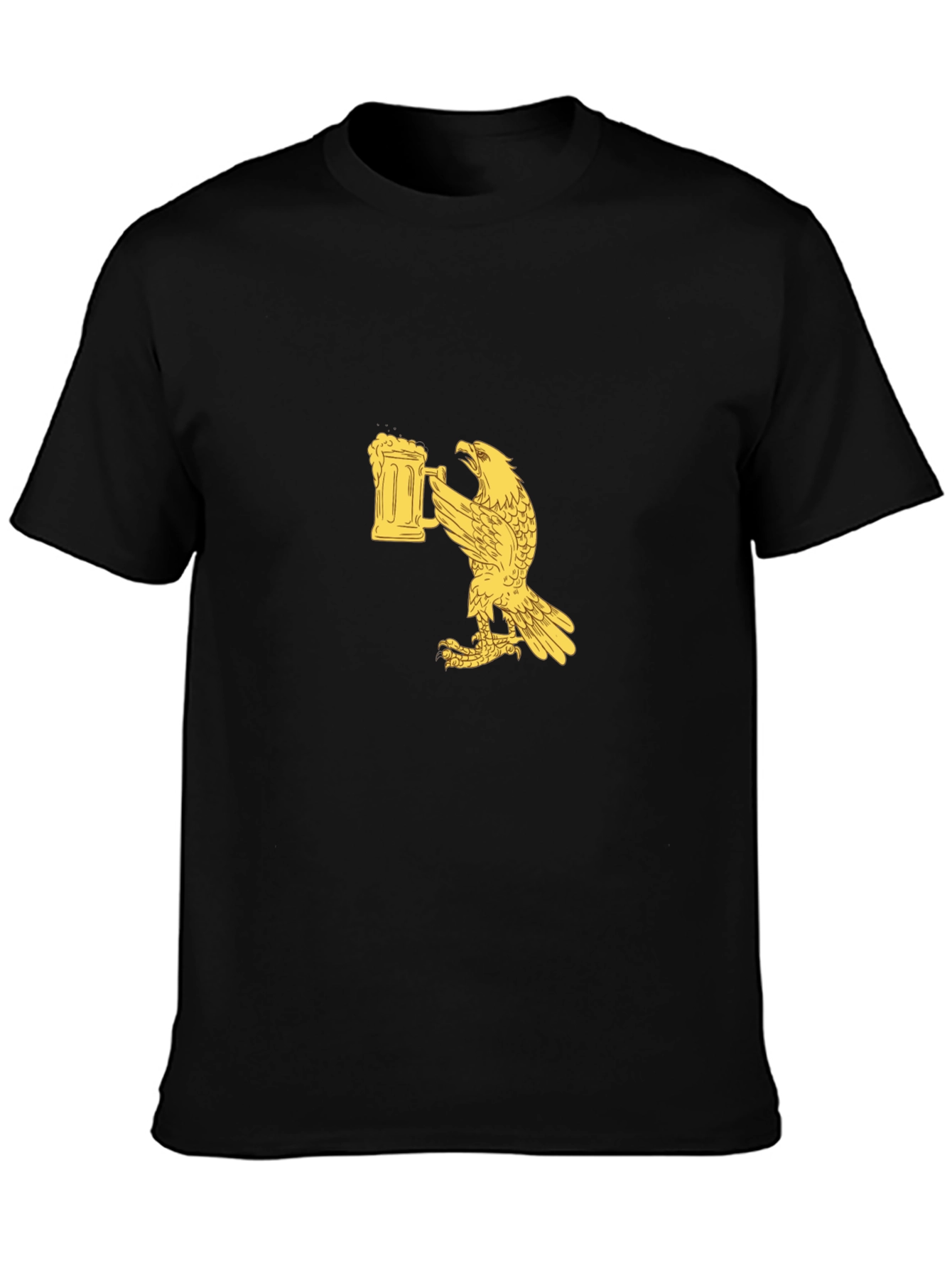 Black Eagle Beer Stein Graphic Tee - Black T-Shirt view 3