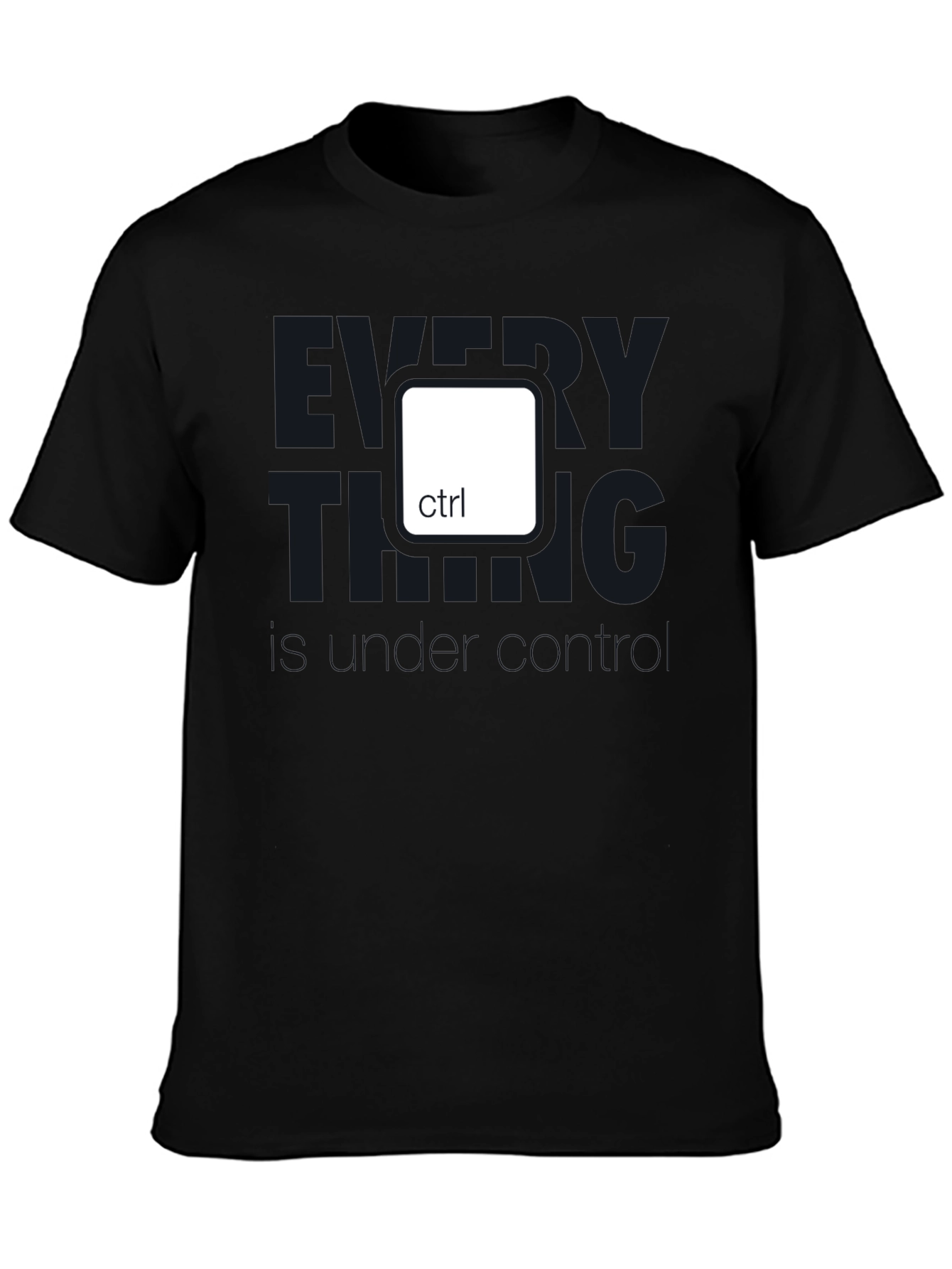 Black Control Key T-Shirt - Everything Under Control view 3