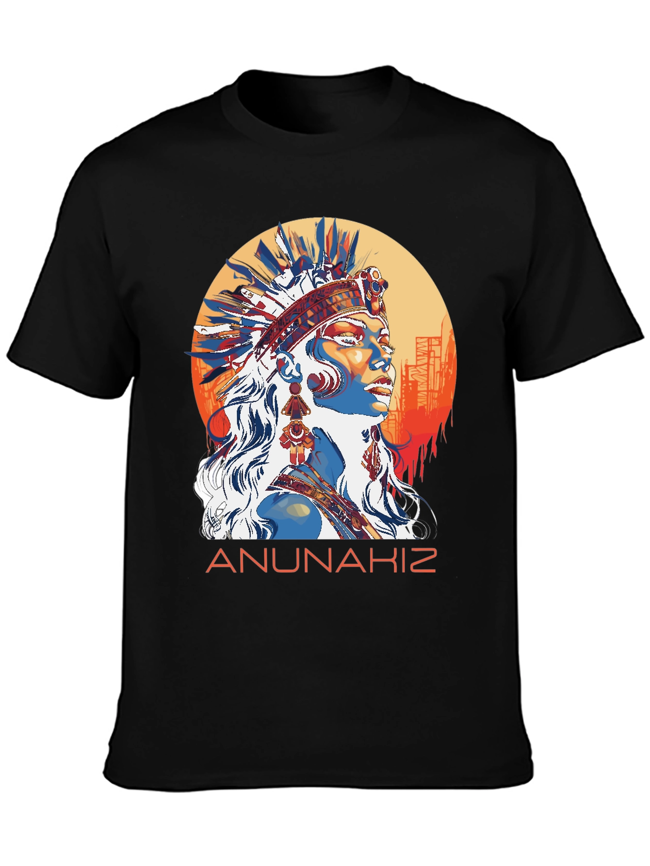 Black Anunnakiz Native American T-Shirt view 3