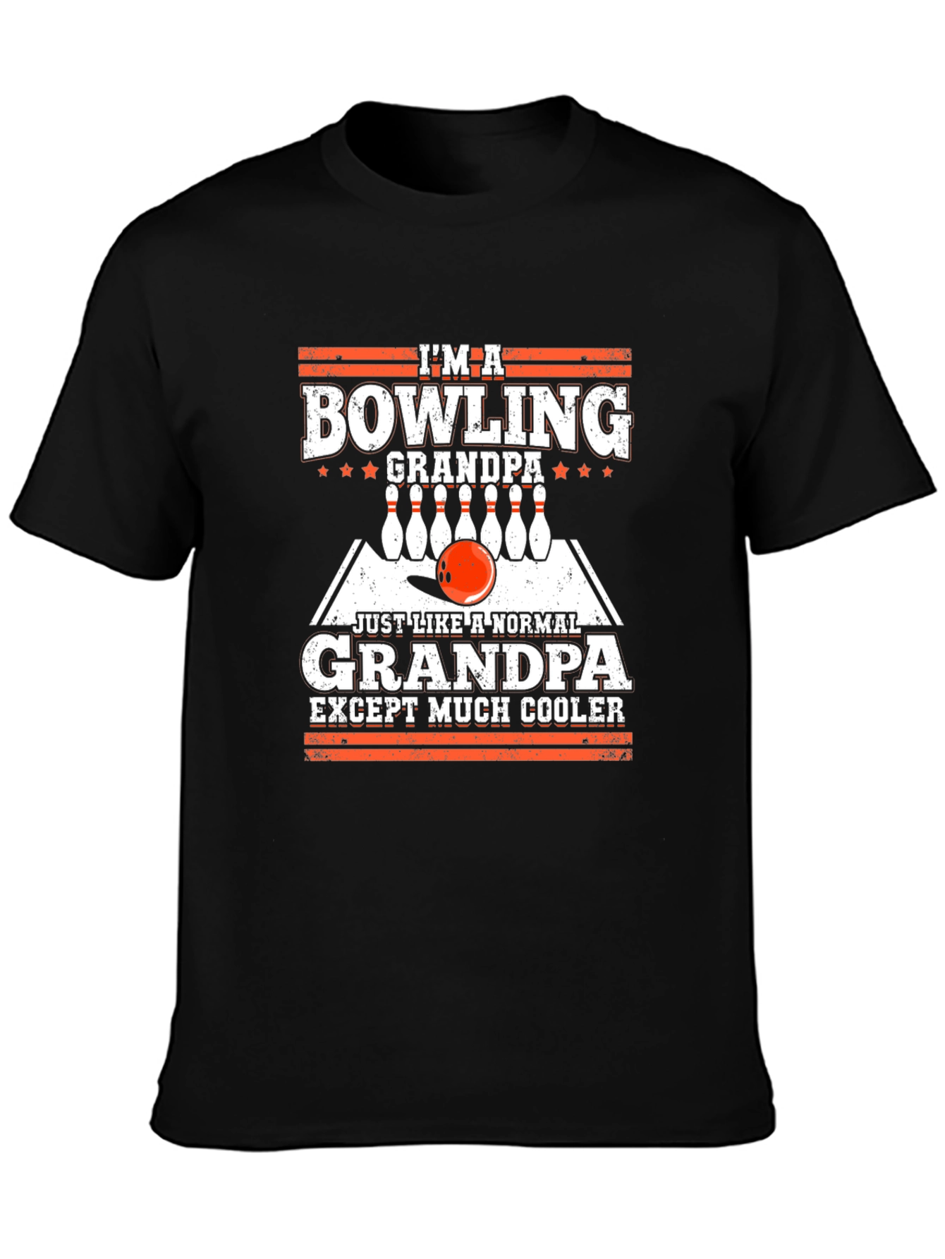 Bowling Grandpa T-Shirt - Cool Grandfather Gift - 3
