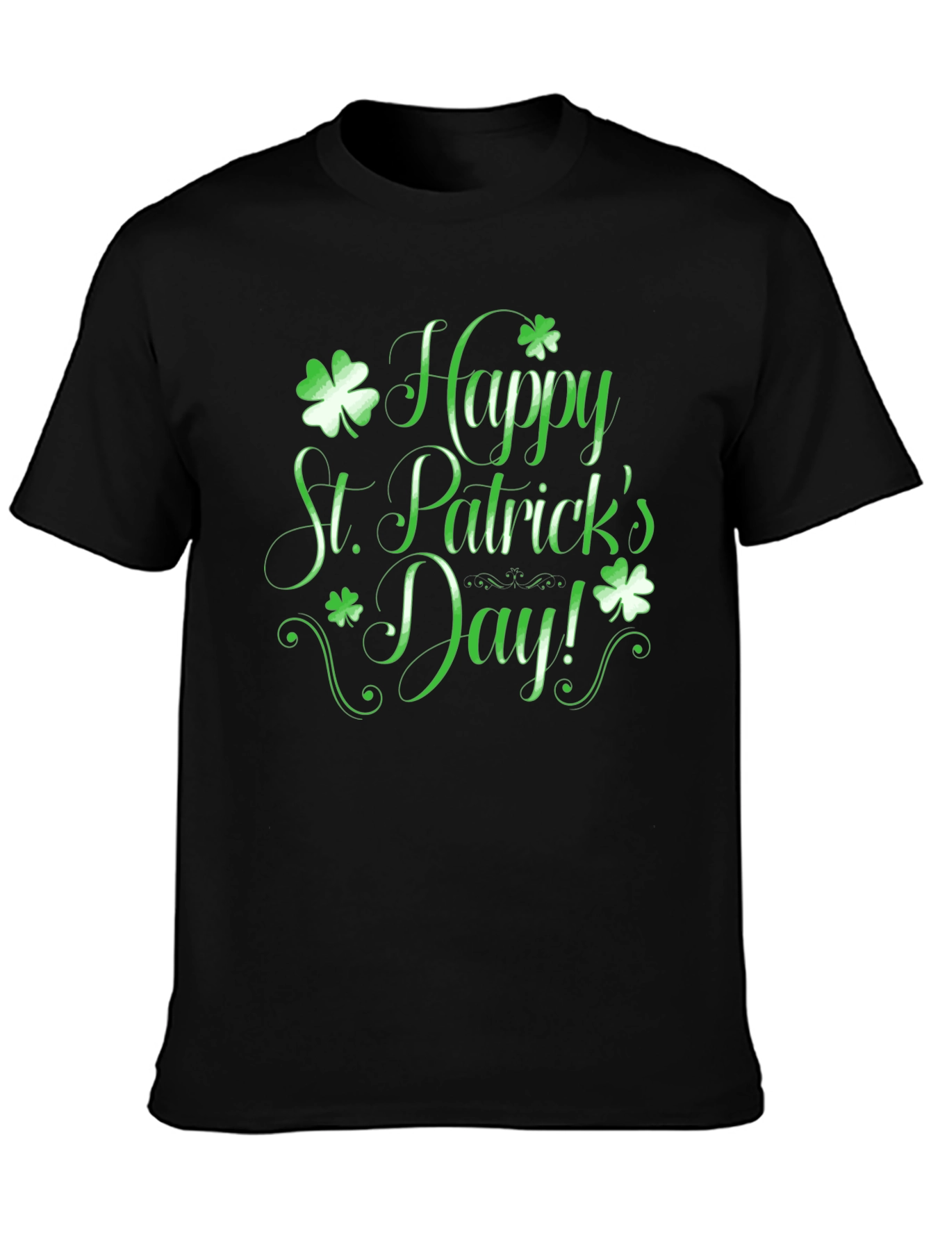 Black Happy St. Patrick's Day Graphic Tee view 3