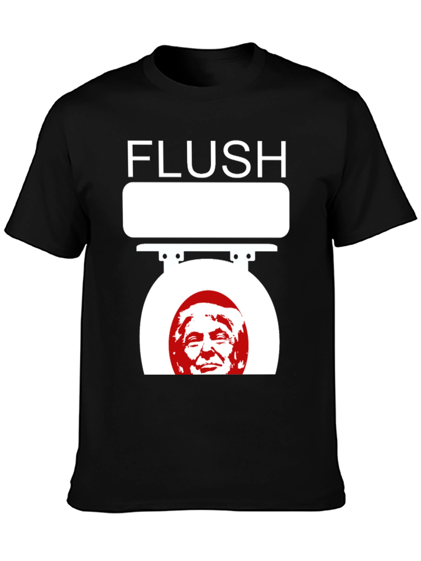 Black Flush Trump Novelty Graphic T-Shirt view 3