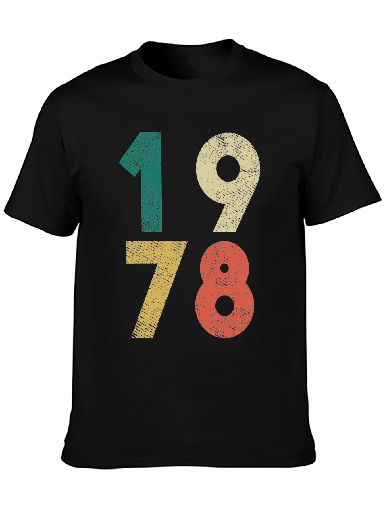 Black Retro 1978 Birthday T-Shirt Vintage Style view 3