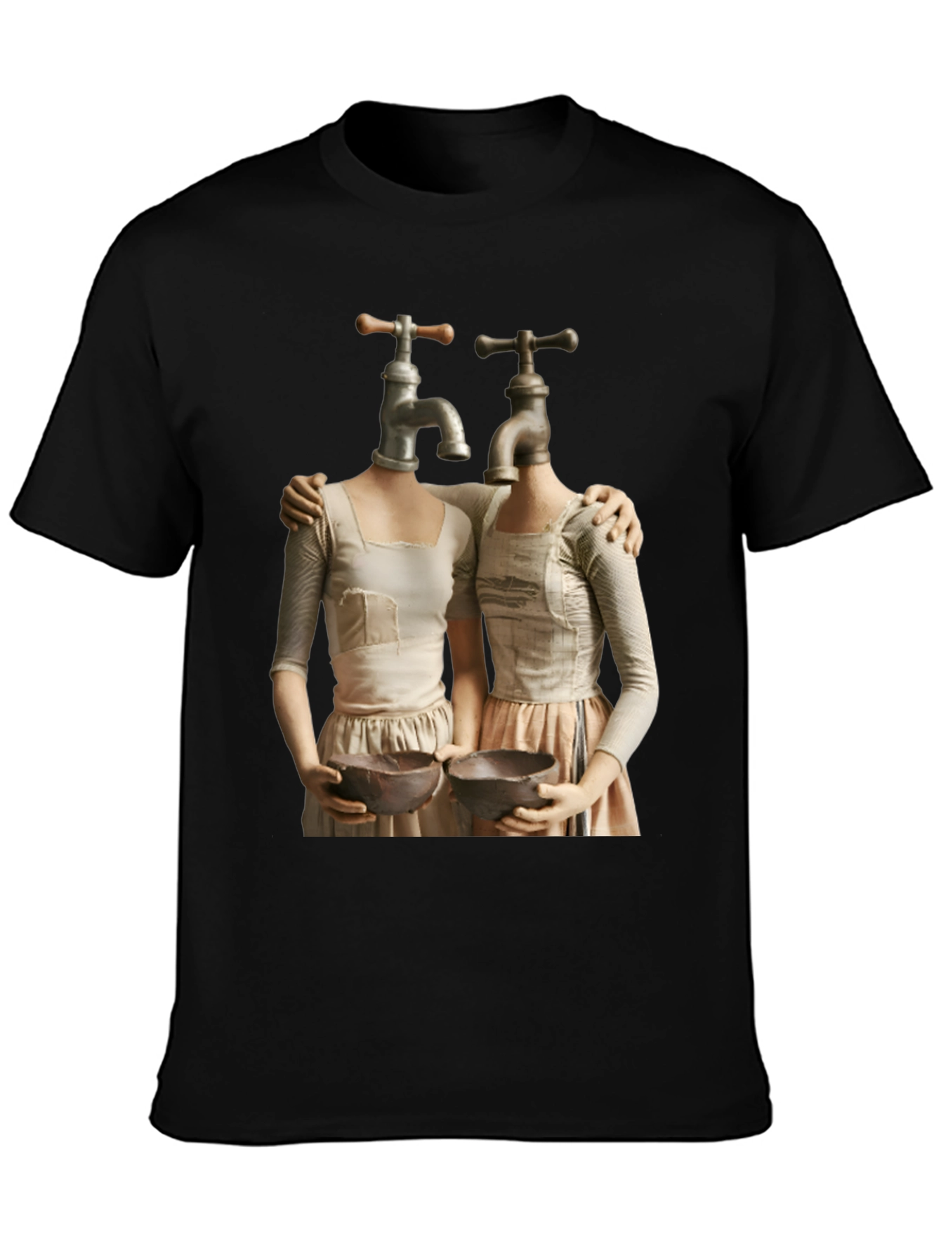 Black Abstract Faucet Head Women's T-Shirt view 3