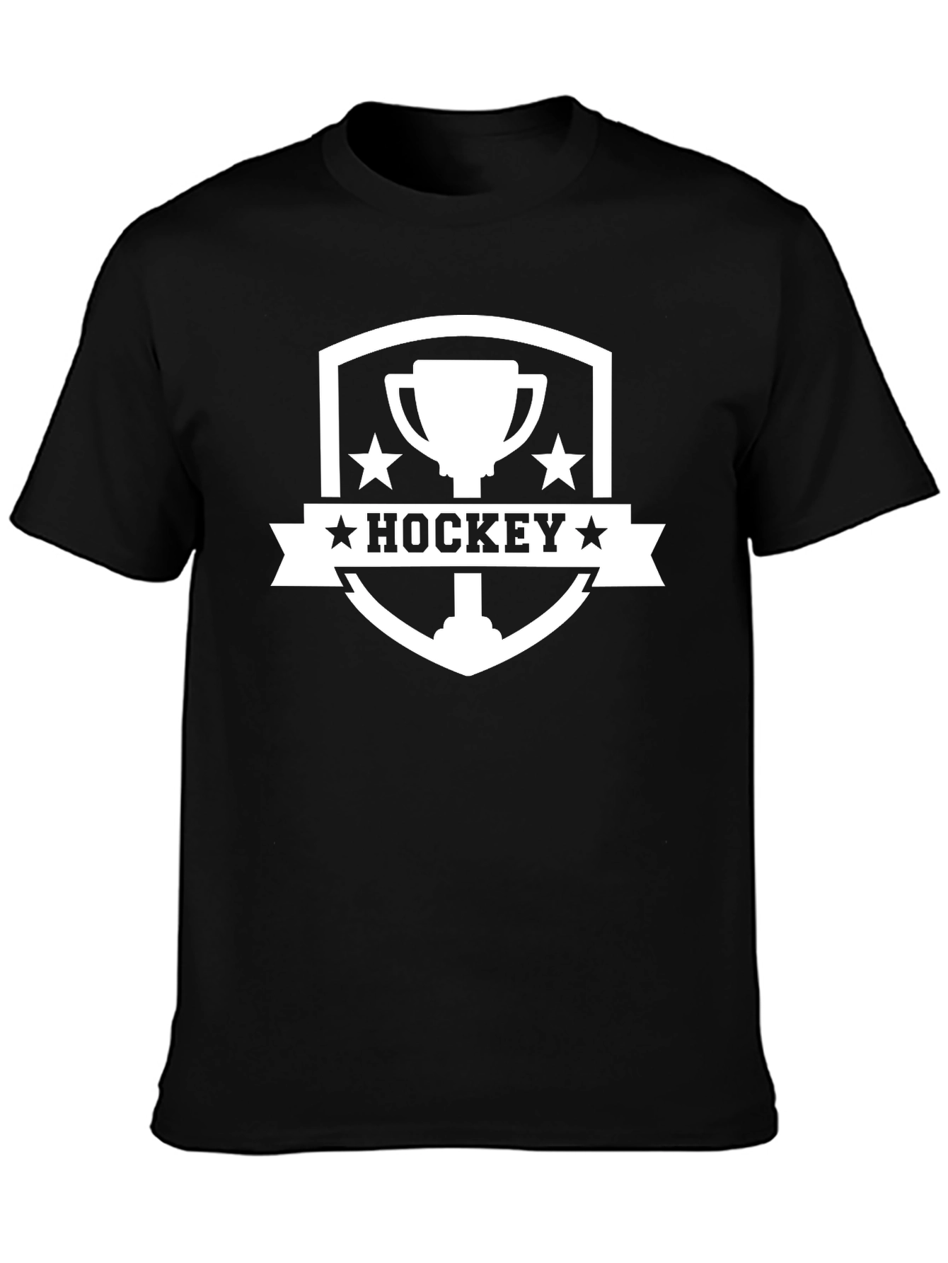 Black Hockey Trophy Graphic T-Shirt view 3