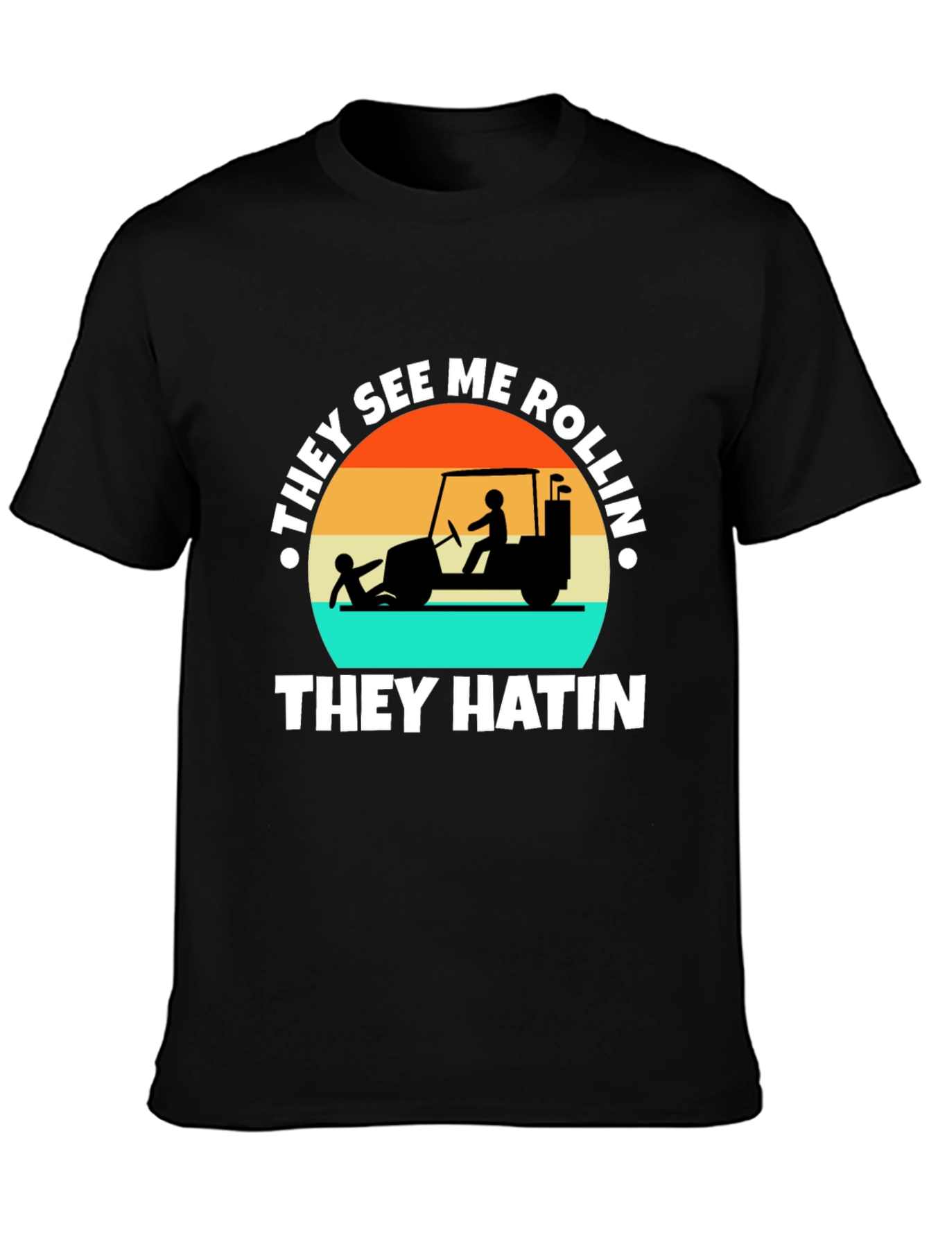 Black They See Me Rollin' Graphic Tee view 3