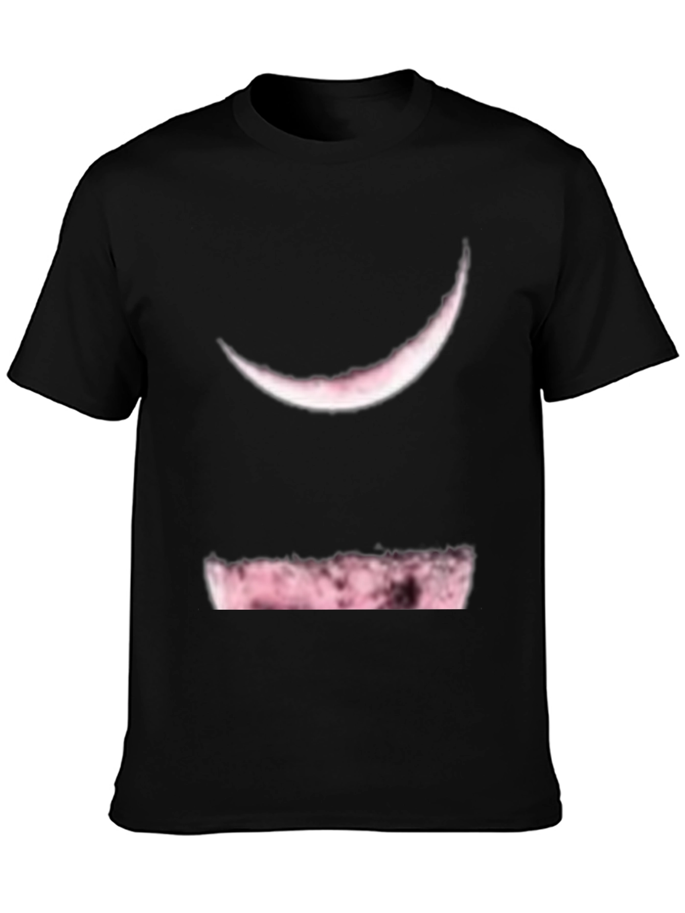 Black Moon Phase Graphic Tee - Soft Black Cotton Blend view 3