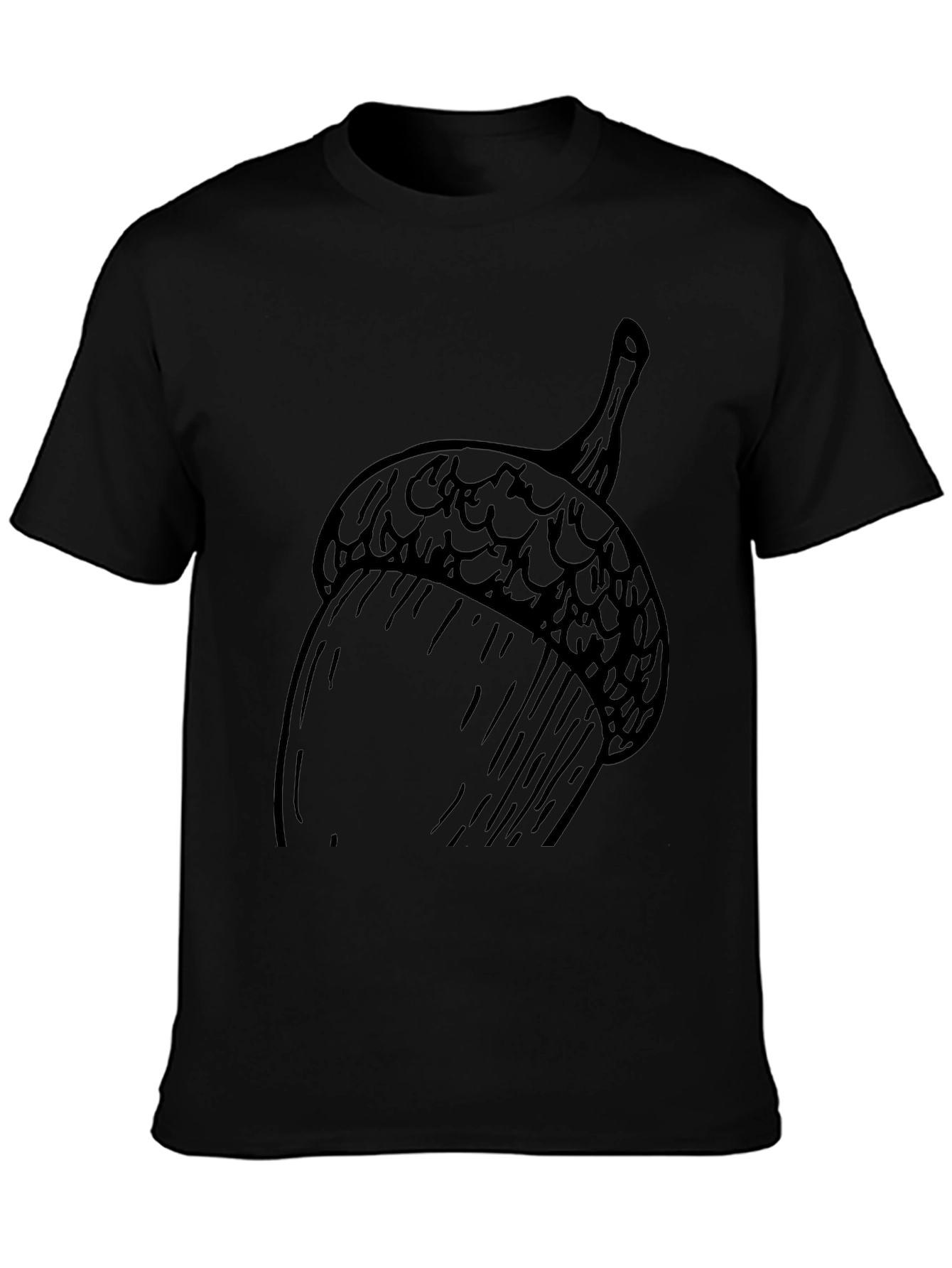 Black Acorn Graphic Tee - Nature Inspired Unisex T-Shirt view 3