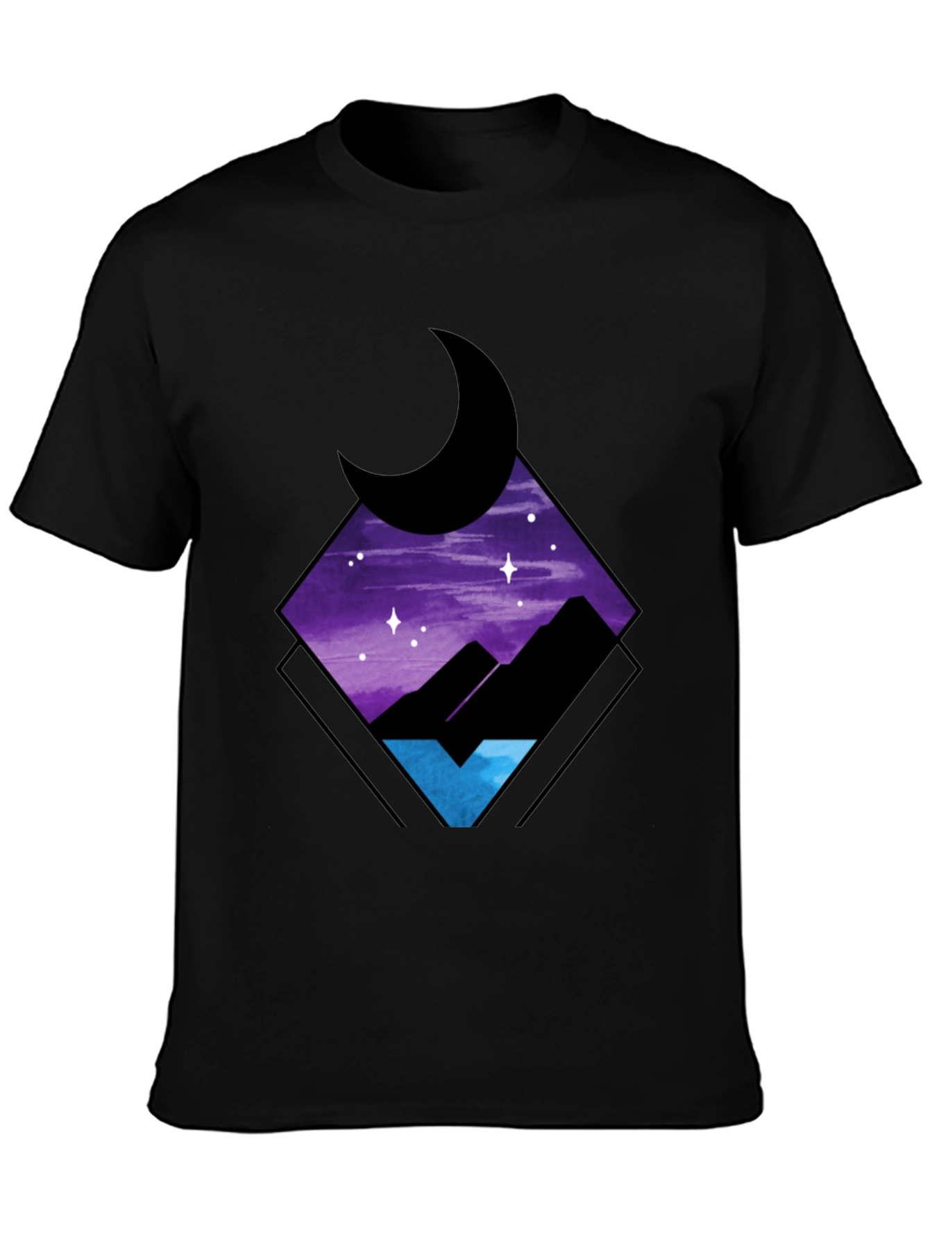 Black Nightscape Graphic Tee - Stylish Comfort view 3
