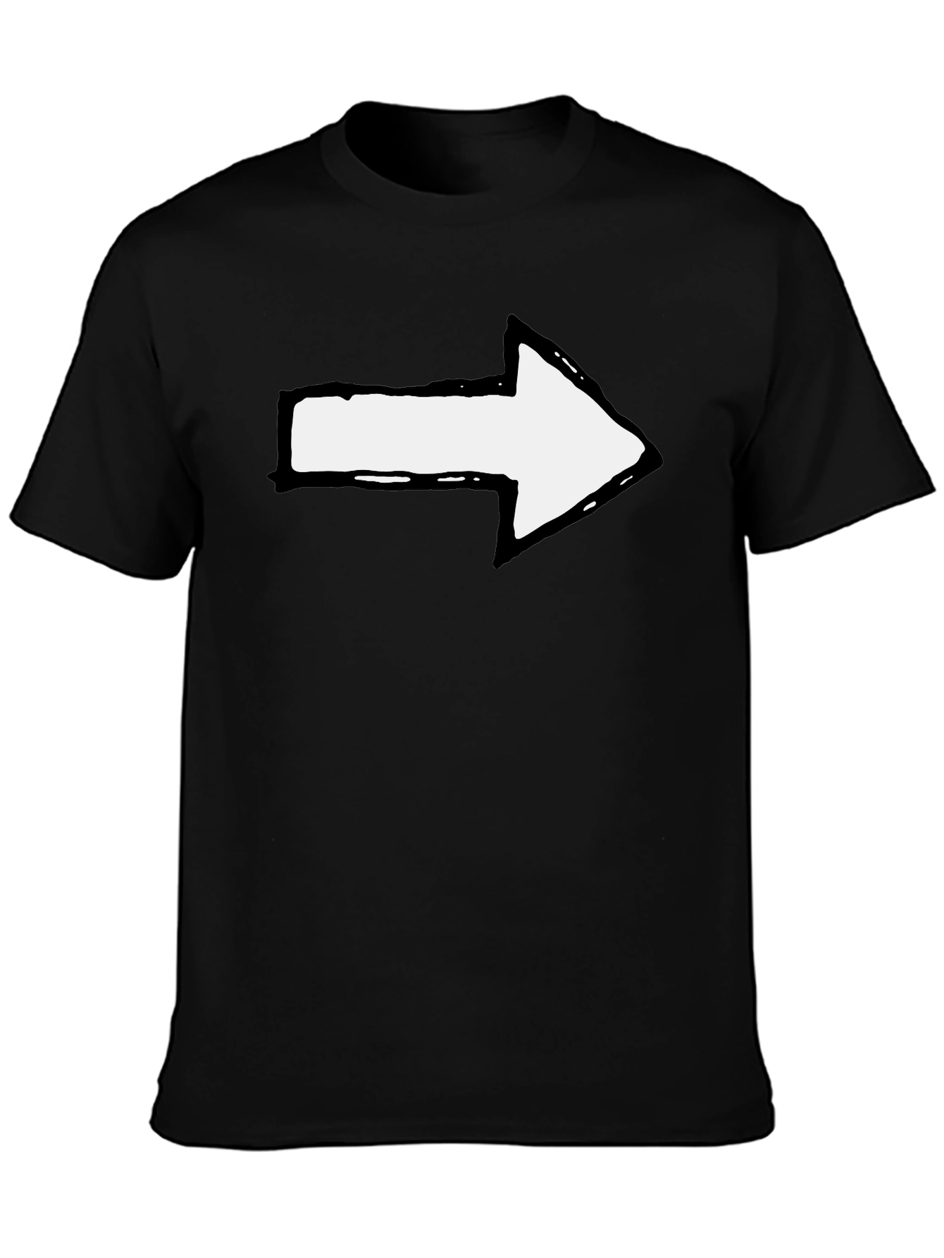 Black Arrow Graphic Tee - Simple Statement Shirt view 3