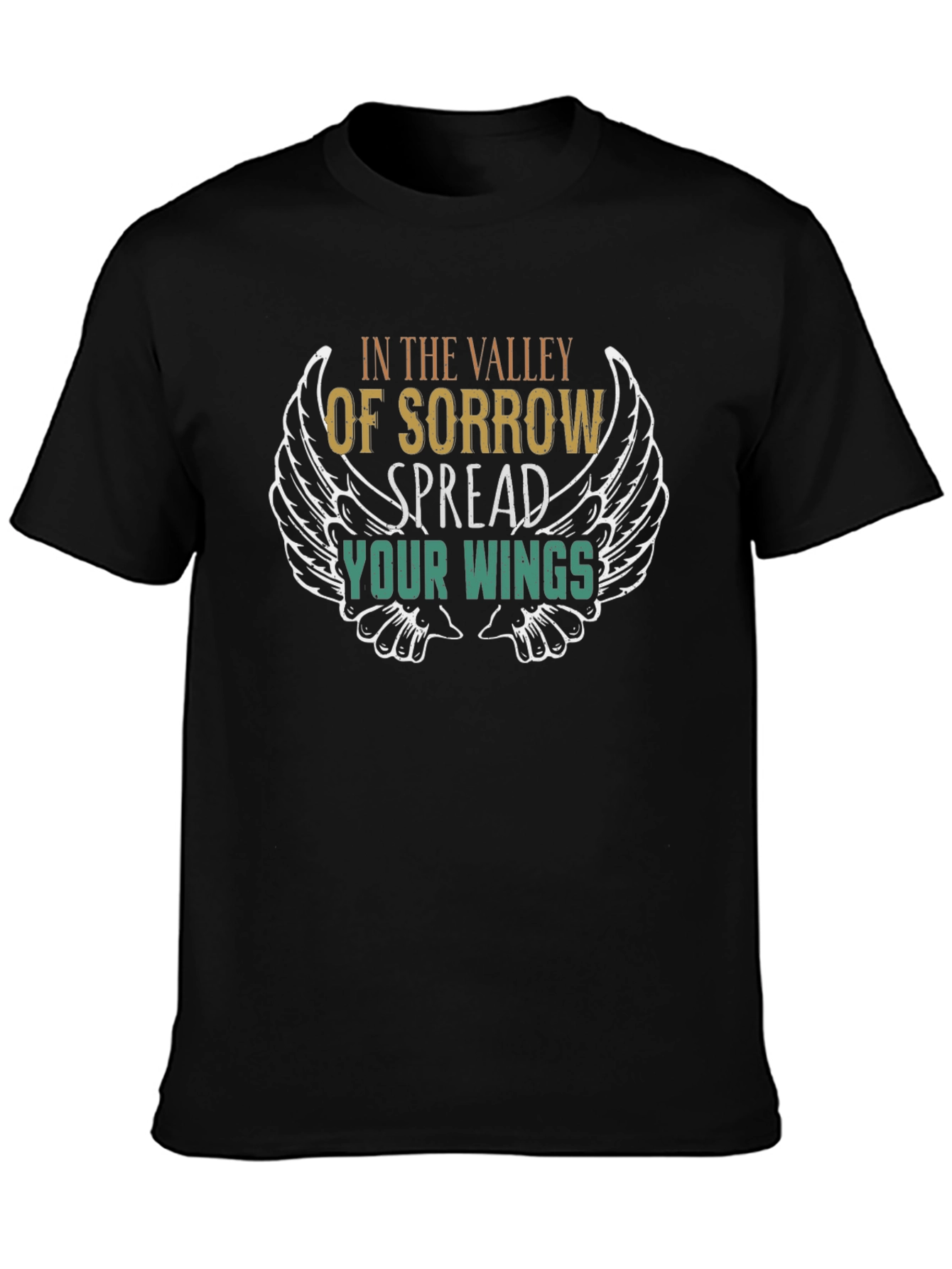 Black Valley of Sorrow Spread Your Wings Graphic Tee view 3