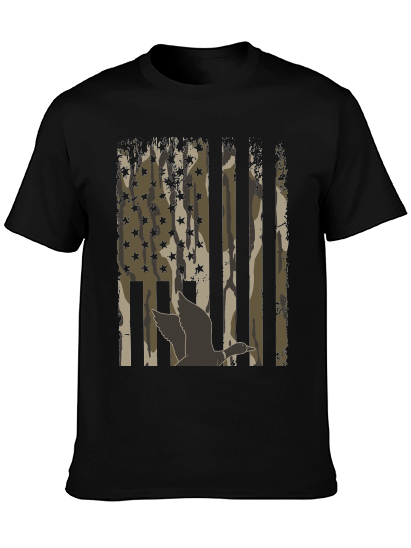 Black Duck Camo USA Flag T-Shirt view 3