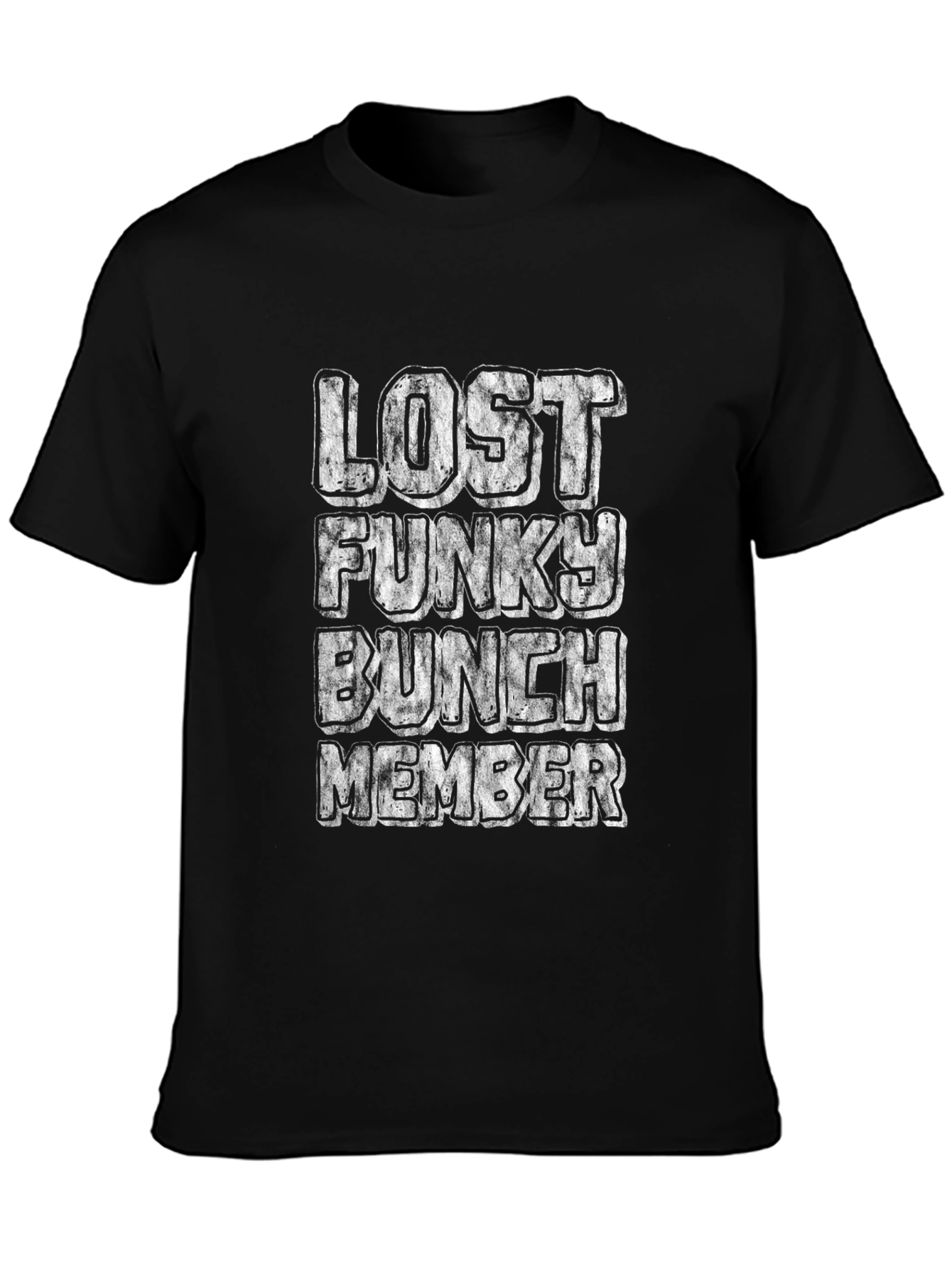 Black Lost Funky Bunch Member T-Shirt - Unique Design view 3