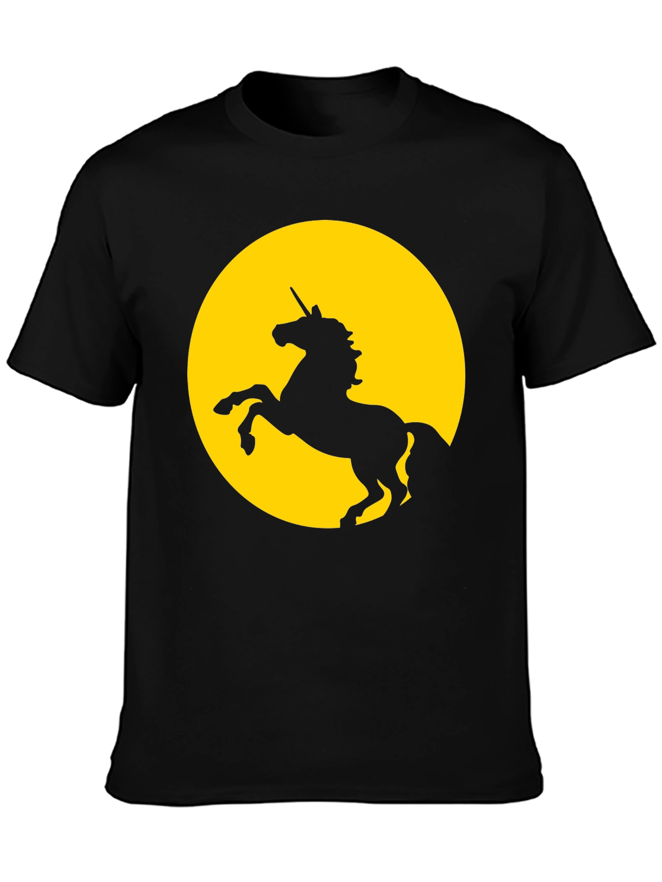 Black Unicorn Silhouette Graphic Tee - Black view 3