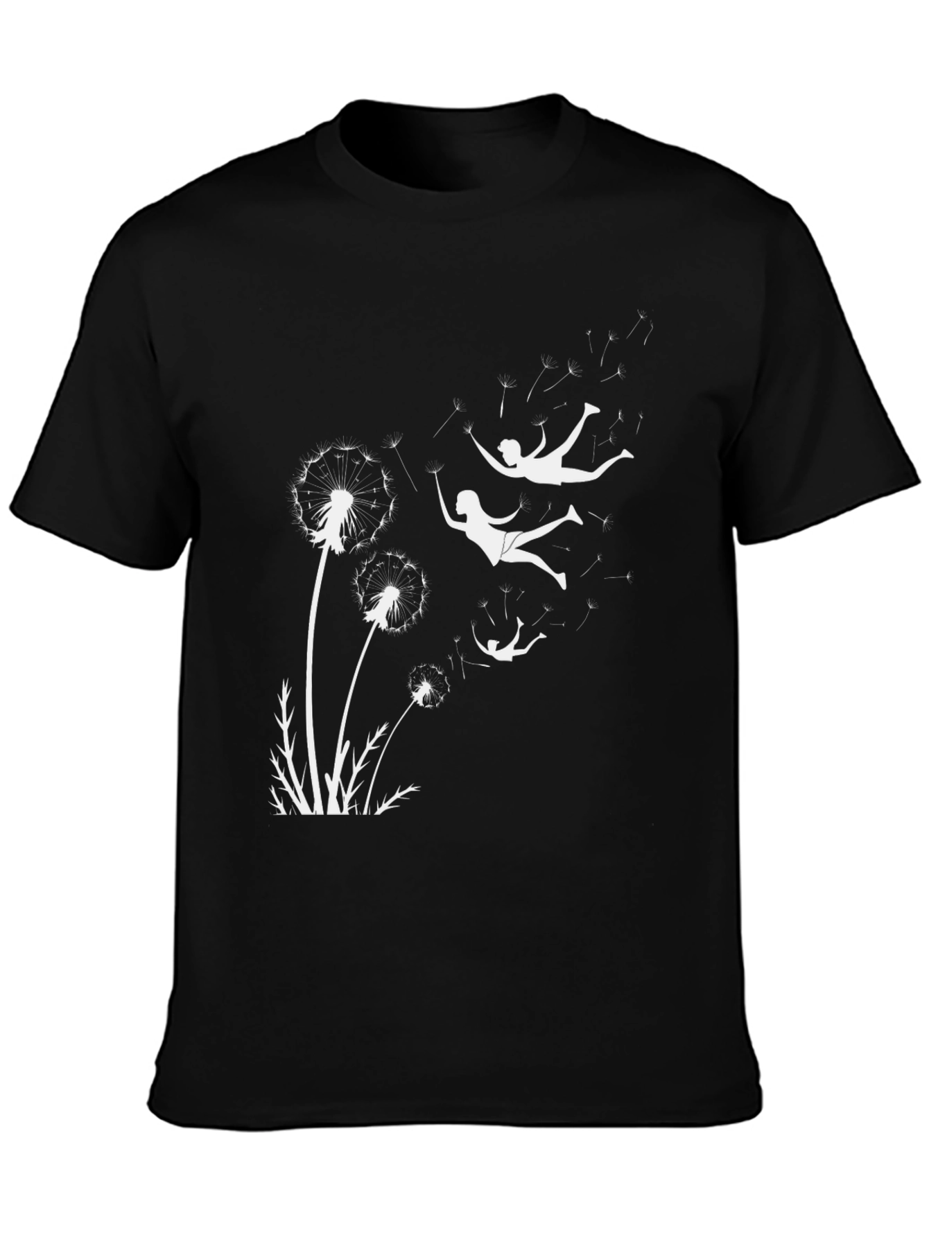 Black Dandelion Dreams Graphic Tee - Black view 3