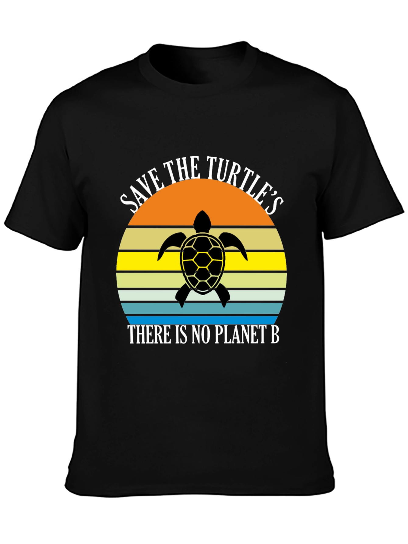 Black Save the Turtles T-Shirt - Planet B view 3