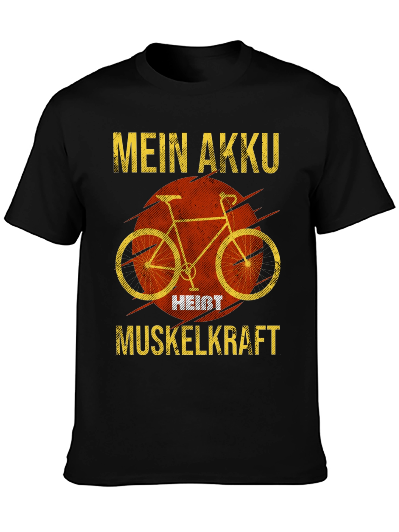 Black Mein Akku Heißt Muskelkraft T-Shirt view 3