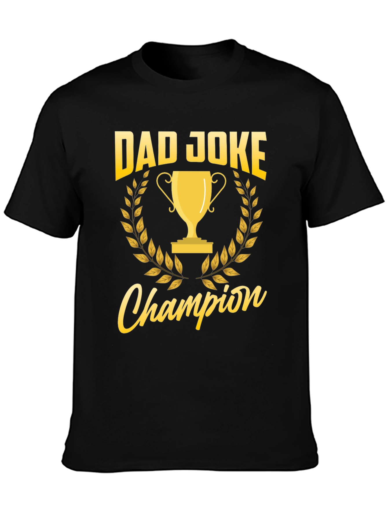 Black Dad Joke Champion T-Shirt - Funny Father's Day Gift view 3