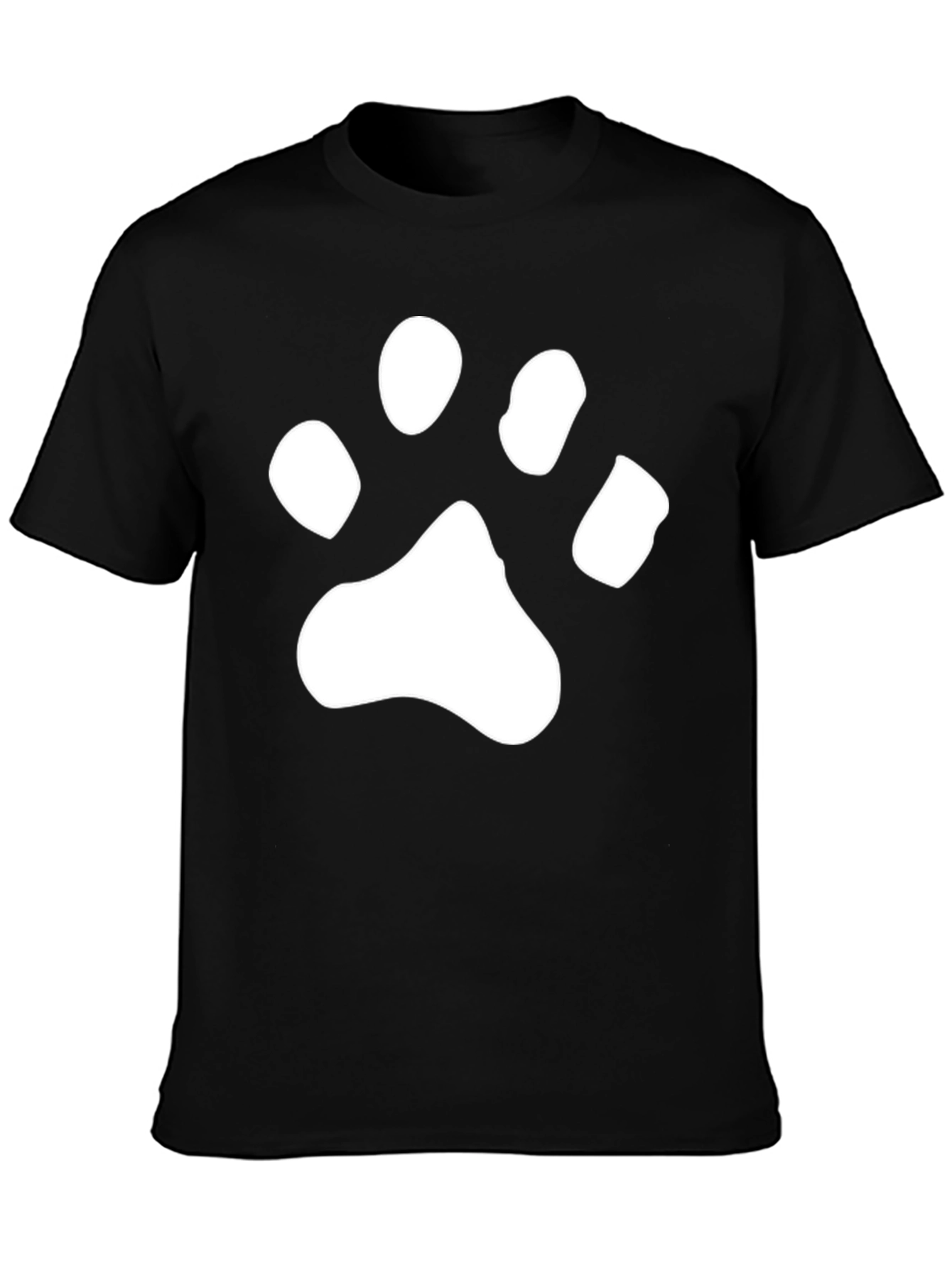 Black Paw Print Graphic Tee - Black view 3