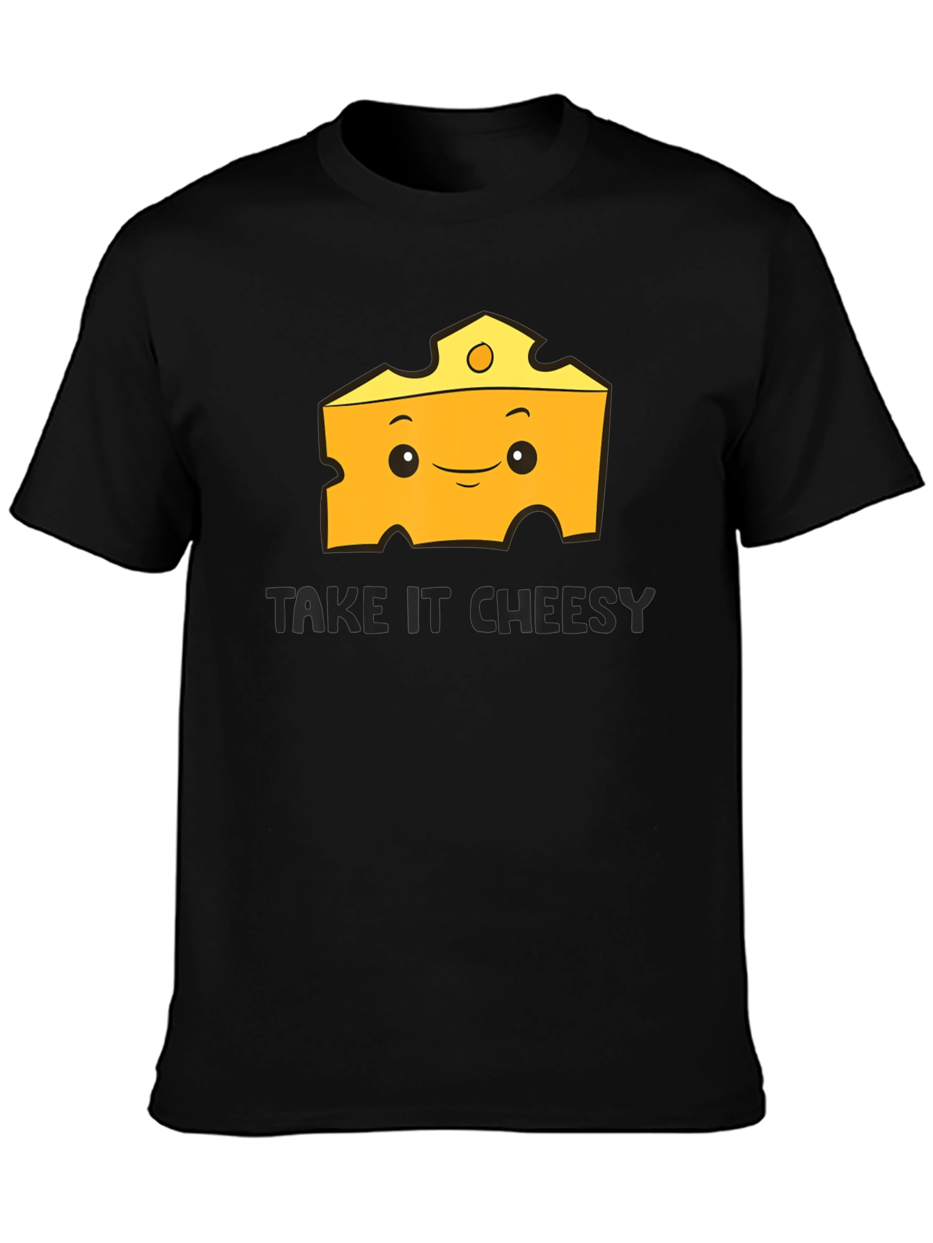 Black Take It Cheesy Graphic T-Shirt - Black view 3