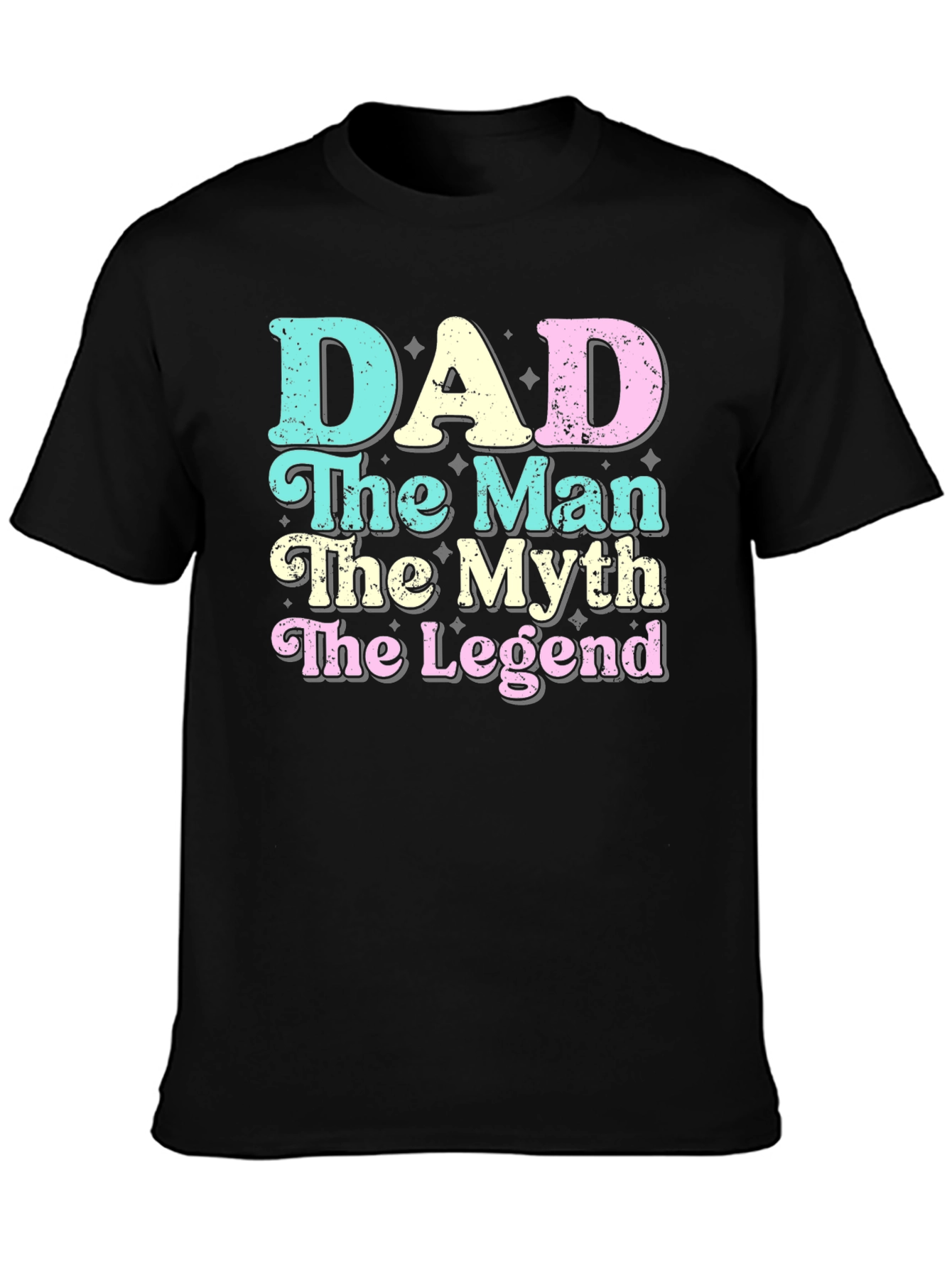Black Dad: The Man, Myth, Legend Graphic T-Shirt view 3