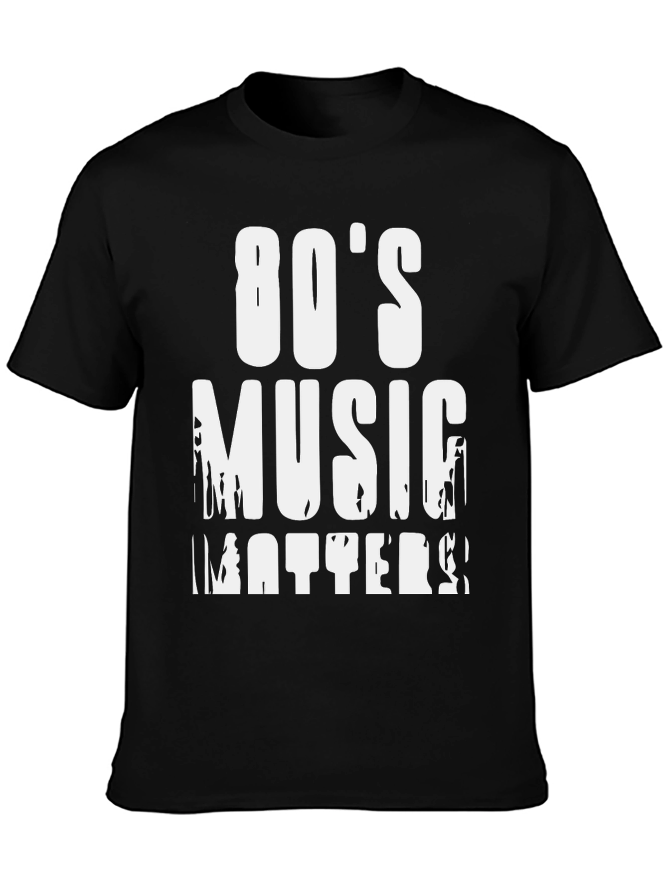 Black 80's Music Matters Graphic Tee - Black view 3