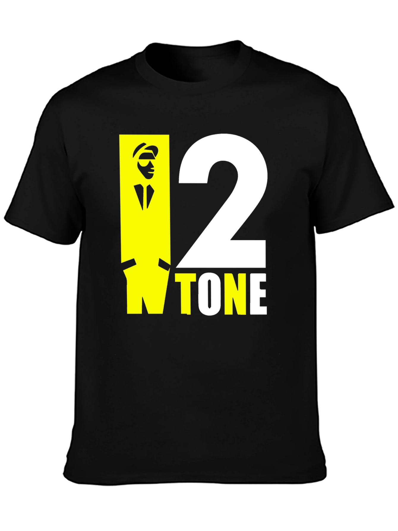 Black 2 Tone T-Shirt - Black view 3
