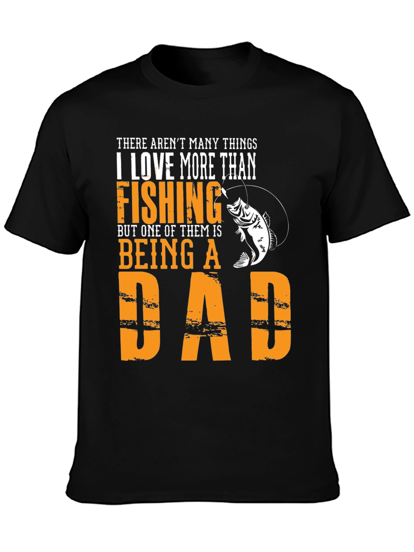 Black Fishing Dad T-Shirt - Father's Day Gift view 3